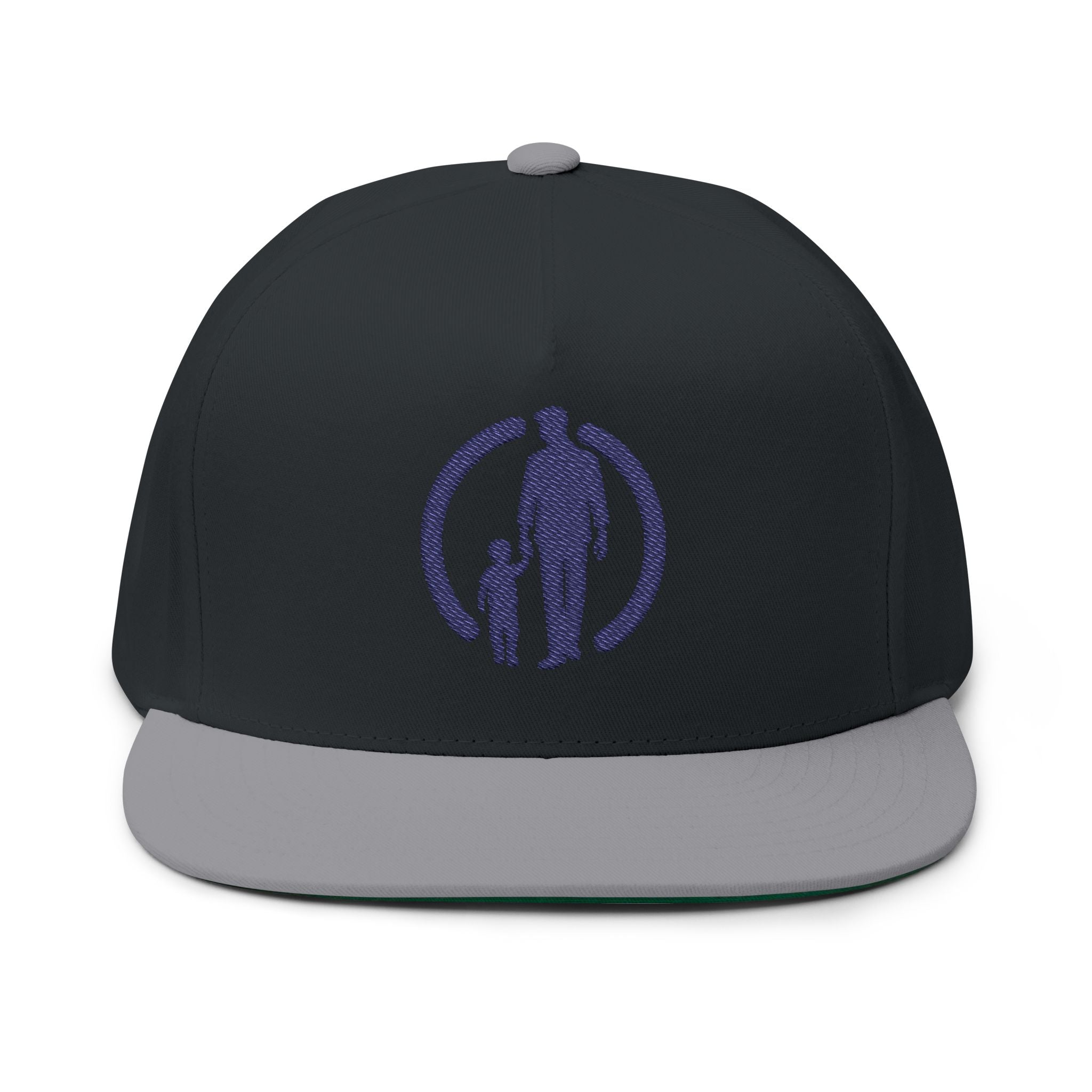 Dad4Life Embroidered Flat Bill Cap — Father & Child Logo Snapback
