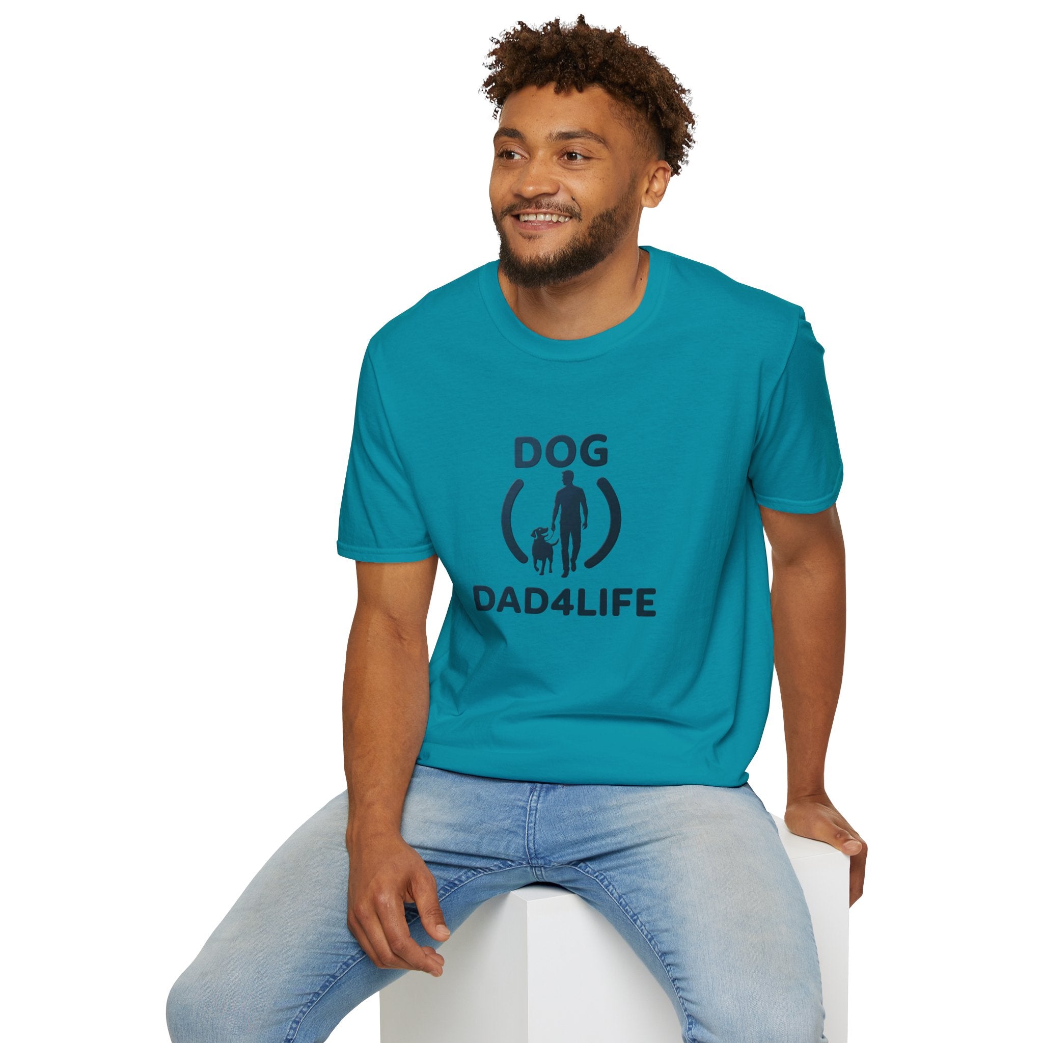 Dog Dad T-Shirt — "DOG DAD4LIFE" Graphic Tee for Dog Lovers