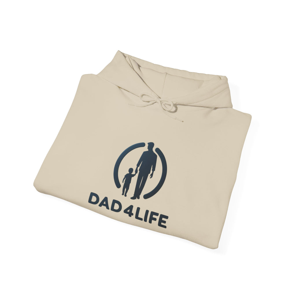 Dad 4 Life Hoodie — Father & Son Silhouette Pullover with Noir City Back Print