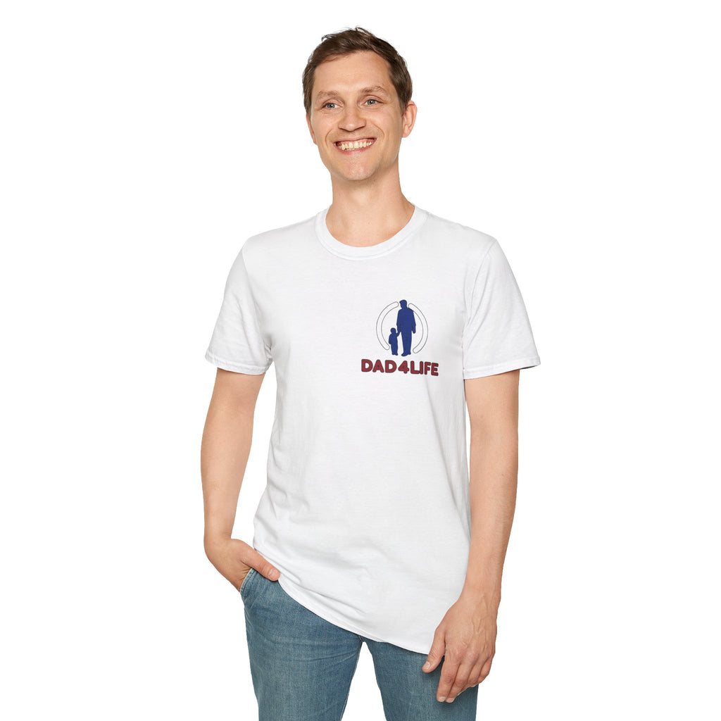 Dad 4 Life T-Shirt — Father & Child Silhouette Father's Day Tee