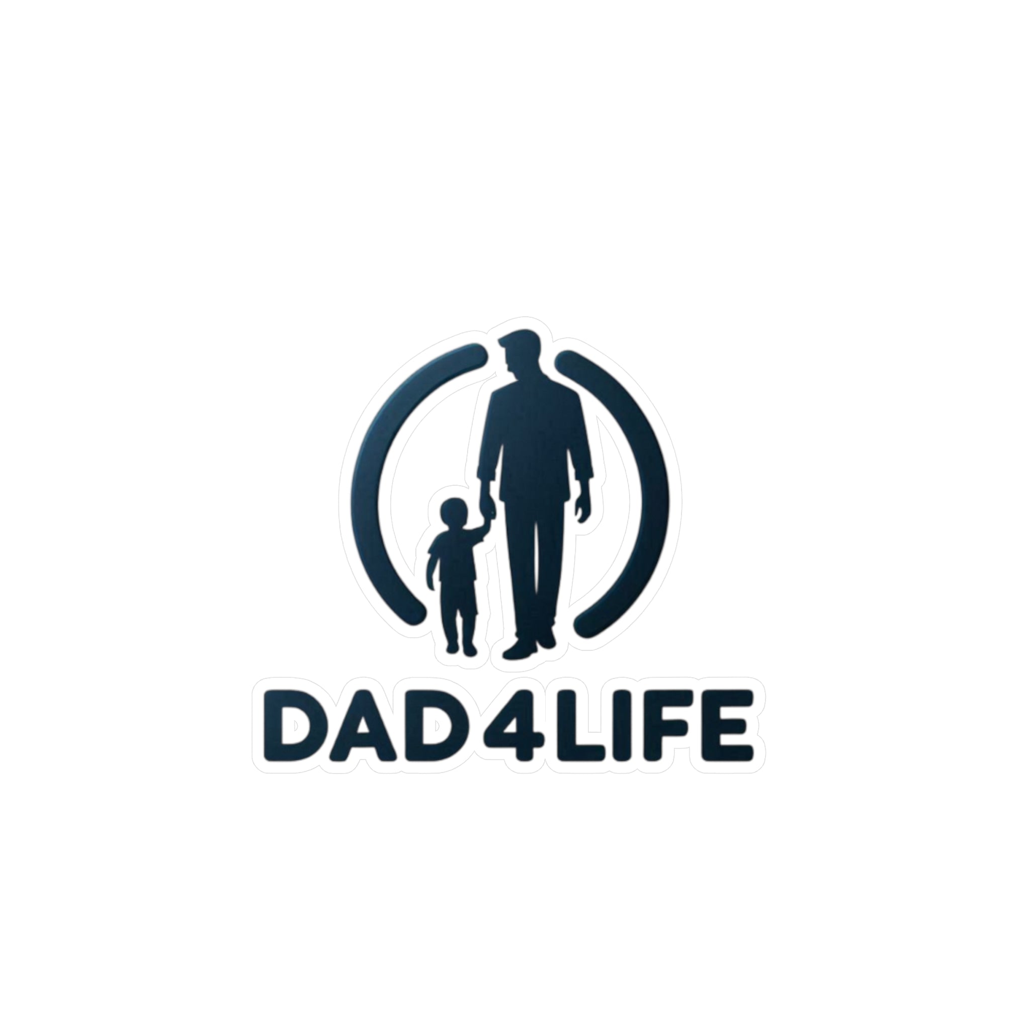 Dad4Life Vinyl Sticker — Father & Child Kiss-Cut Decal (Perfect for Cars, Laptops & Gifts)