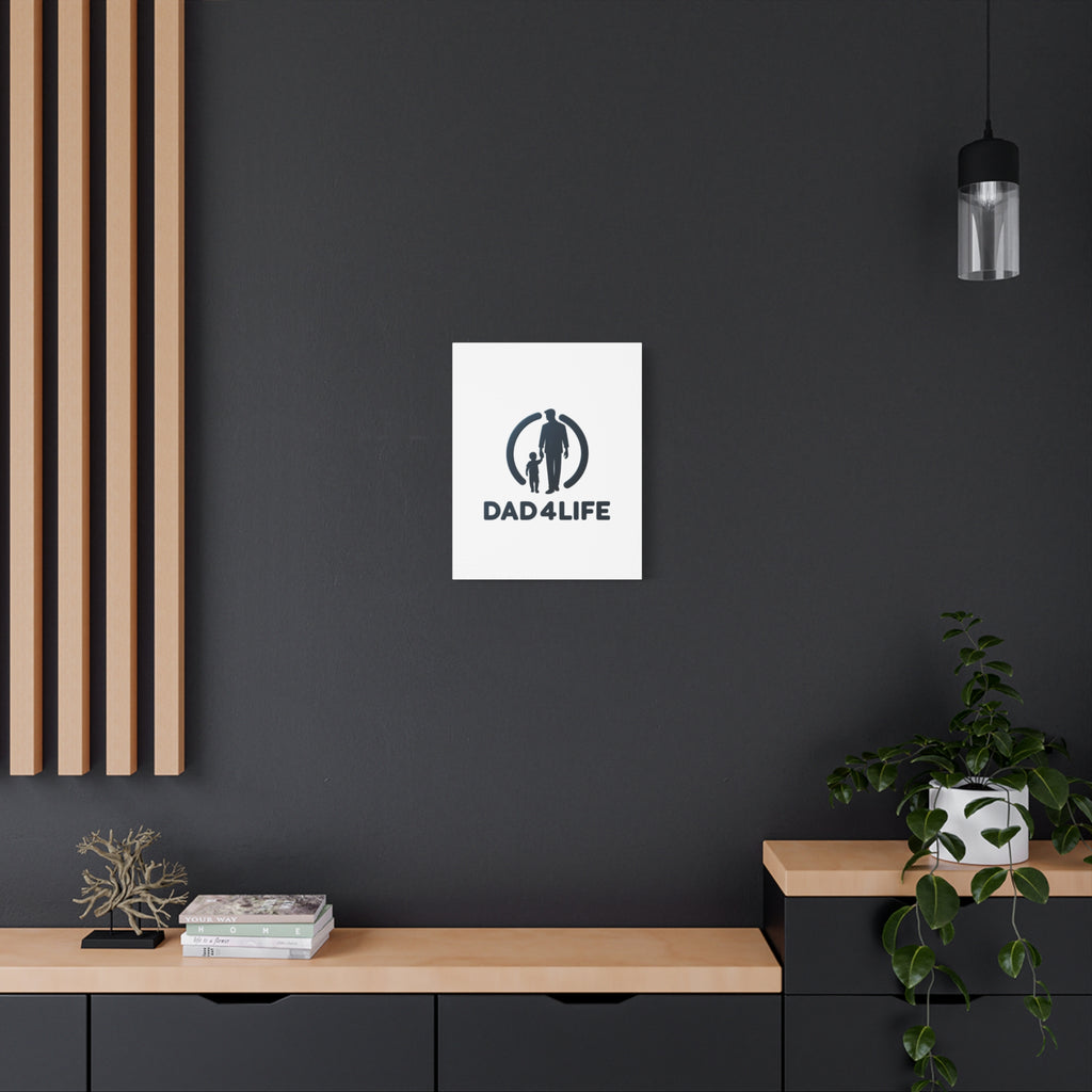 Canvas Wall Art — “DAD4LIFE” Father & Child Matte Stretched Canvas