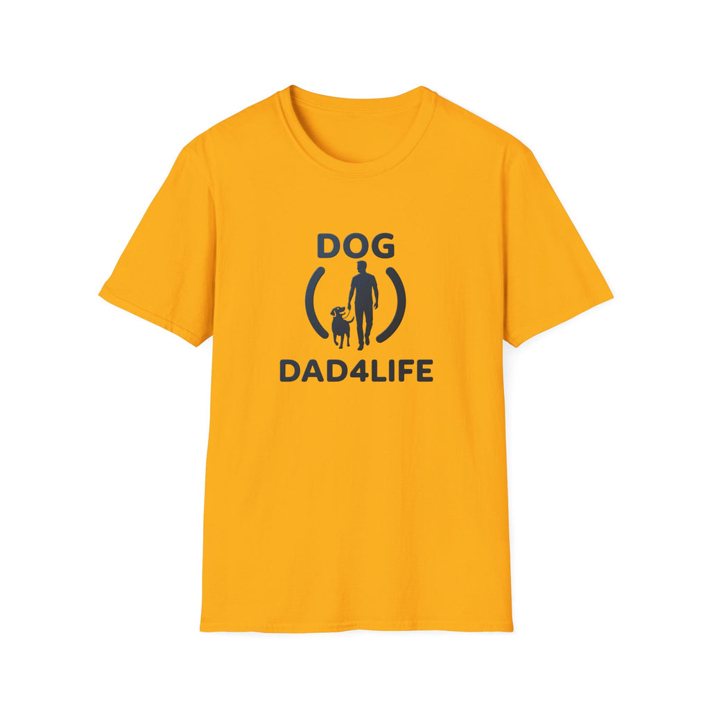 Dog Dad T-Shirt — "DOG DAD4LIFE" Graphic Tee for Dog Lovers