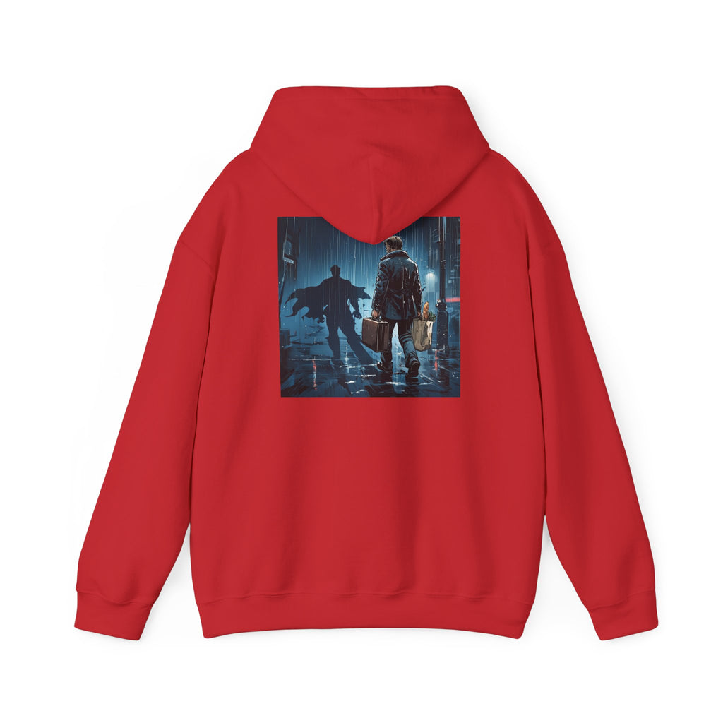 Dad 4 Life Hoodie — Father & Son Silhouette Pullover with Noir City Back Print