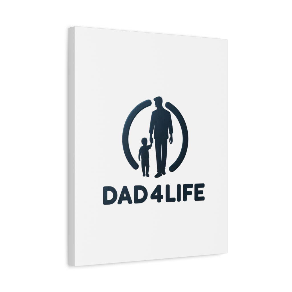 Canvas Wall Art — “DAD4LIFE” Father & Child Matte Stretched Canvas