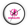 Mom4Life Wall Clock – Pink Mom & Kids Decorative Clock, Mother’s Day Gift