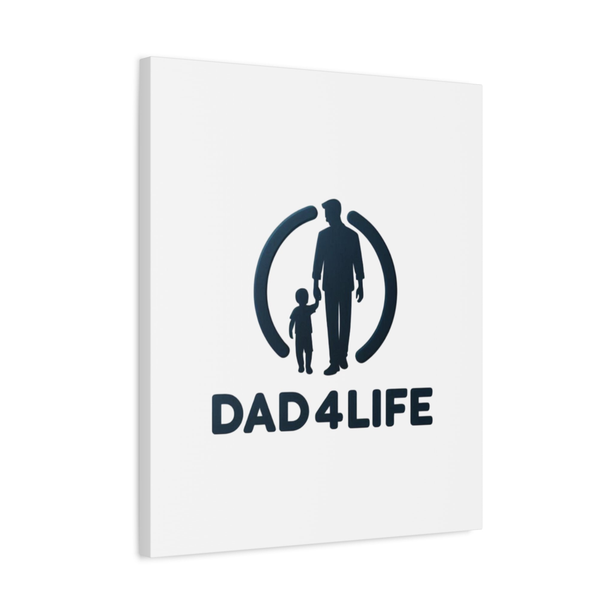 Canvas Wall Art — “DAD4LIFE” Father & Child Matte Stretched Canvas