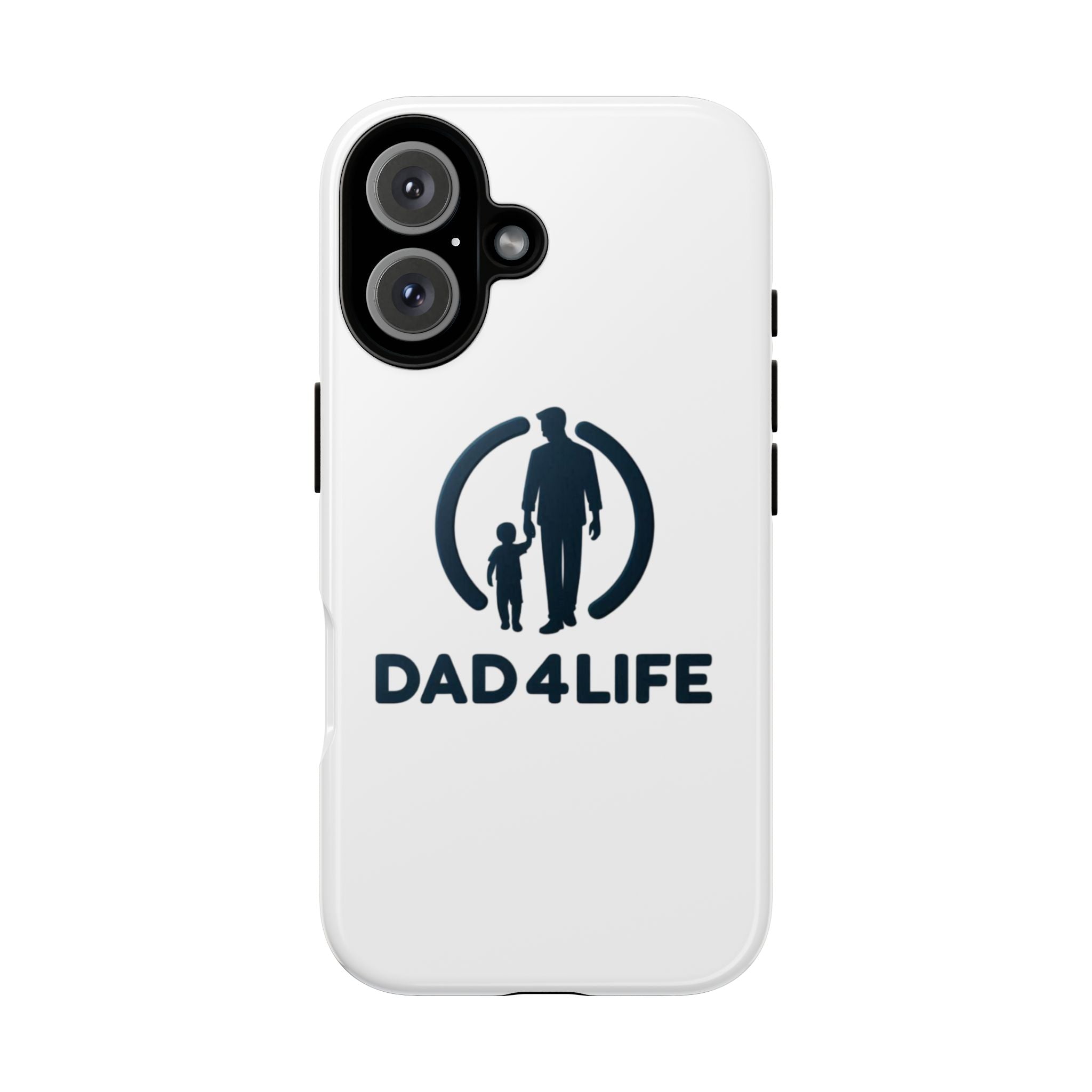 Funda protectora para teléfono Dad4Life — Funda protectora con silueta de padre e hijo