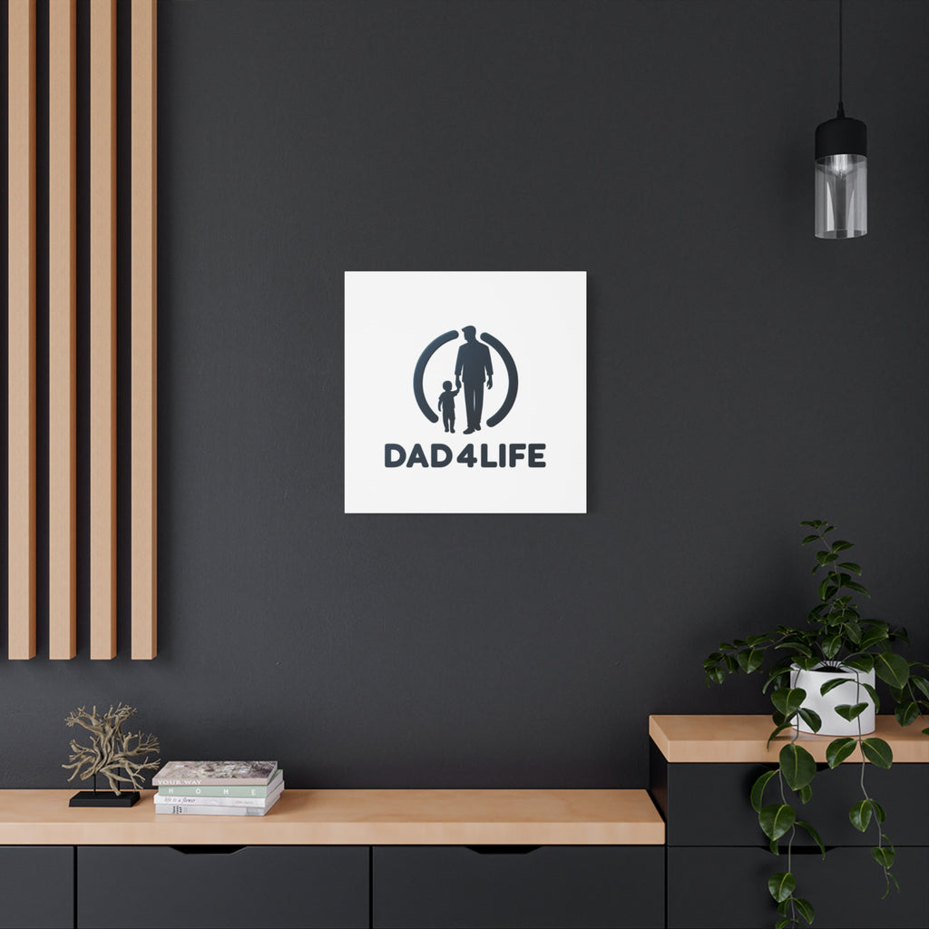 Canvas Wall Art — “DAD4LIFE” Father & Child Matte Stretched Canvas