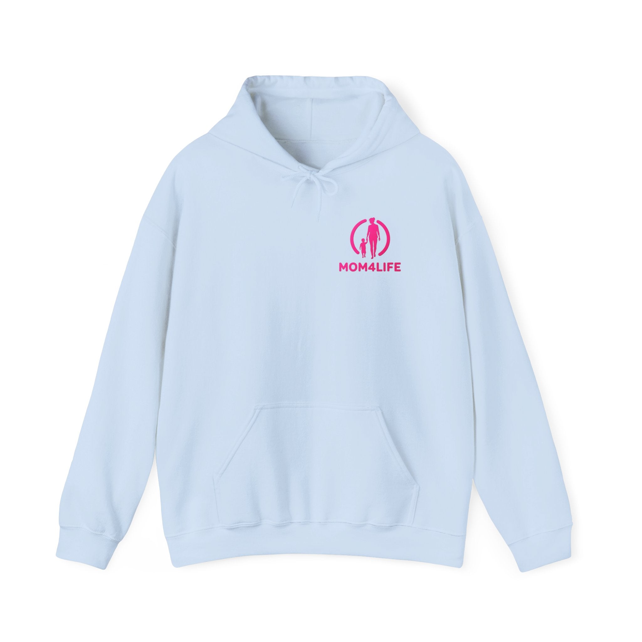 Mom4Life Hoodie – Pink Logo Mother's Day Pullover