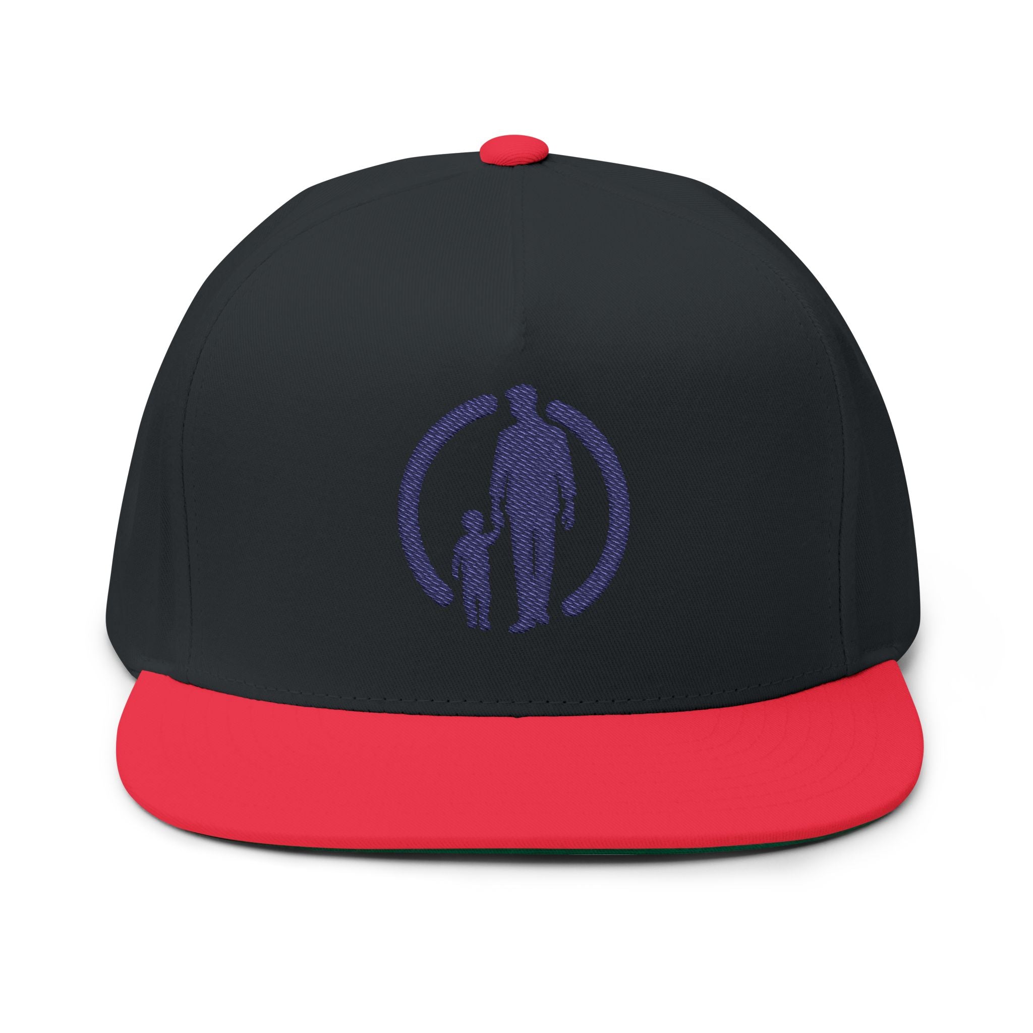 Dad4Life Embroidered Flat Bill Cap — Father & Child Logo Snapback
