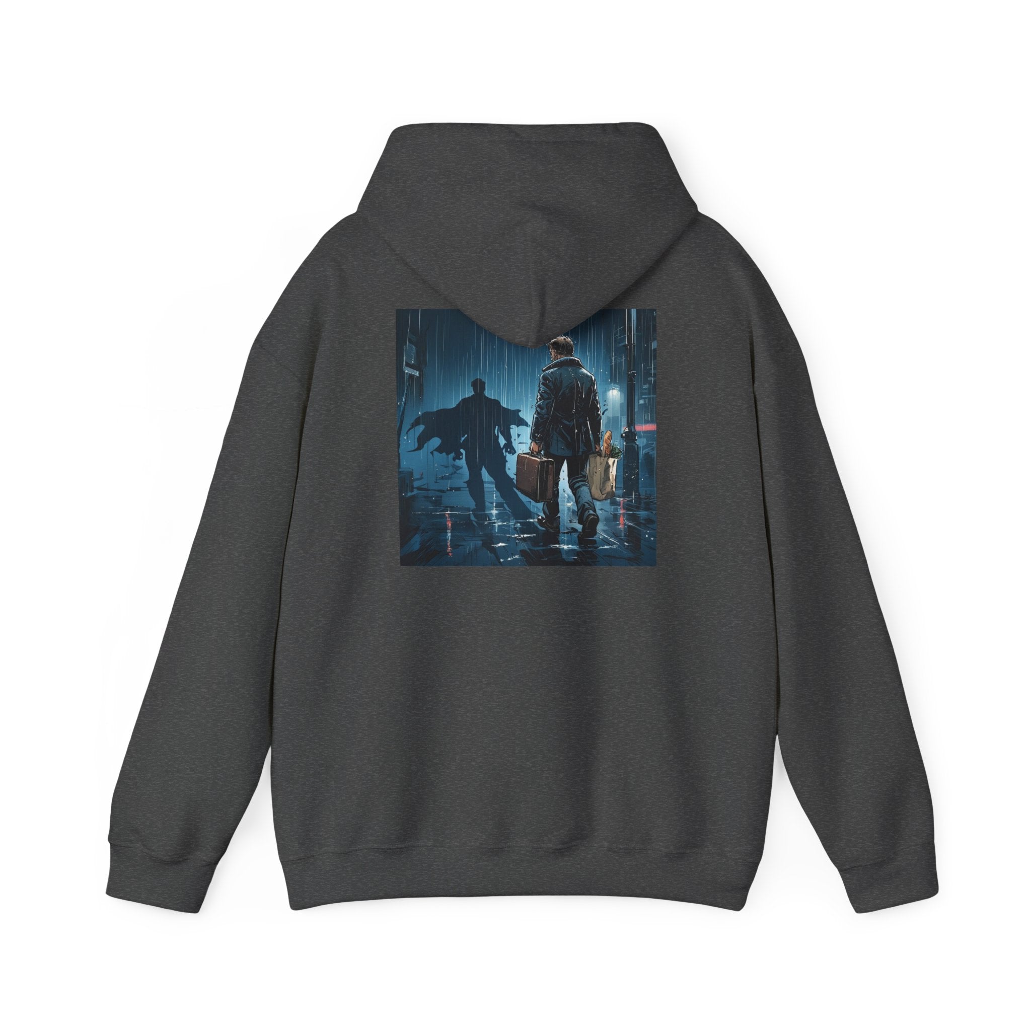 Dad 4 Life Hoodie — Father & Son Silhouette Pullover with Noir City Back Print