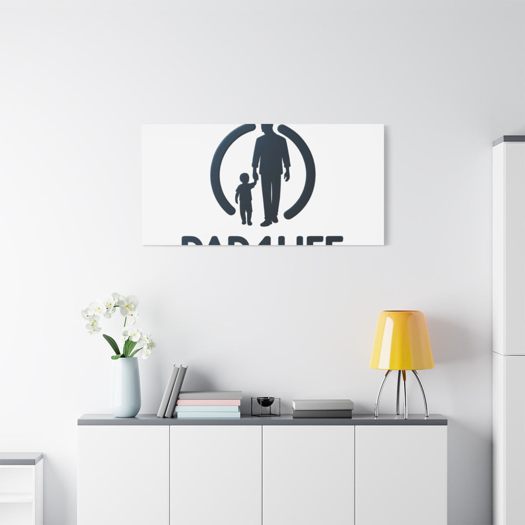 Canvas Wall Art — “DAD4LIFE” Father & Child Matte Stretched Canvas