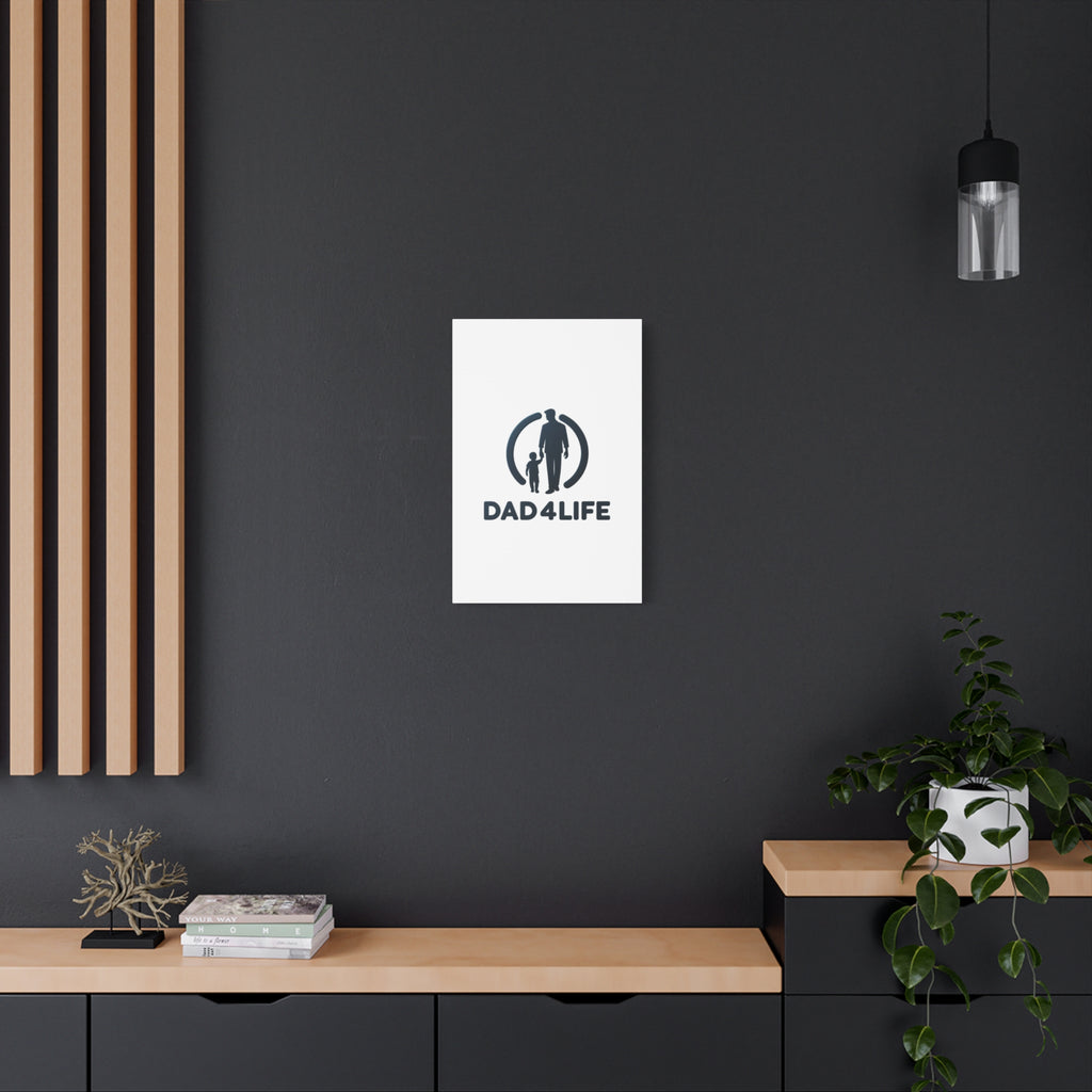 Canvas Wall Art — “DAD4LIFE” Father & Child Matte Stretched Canvas