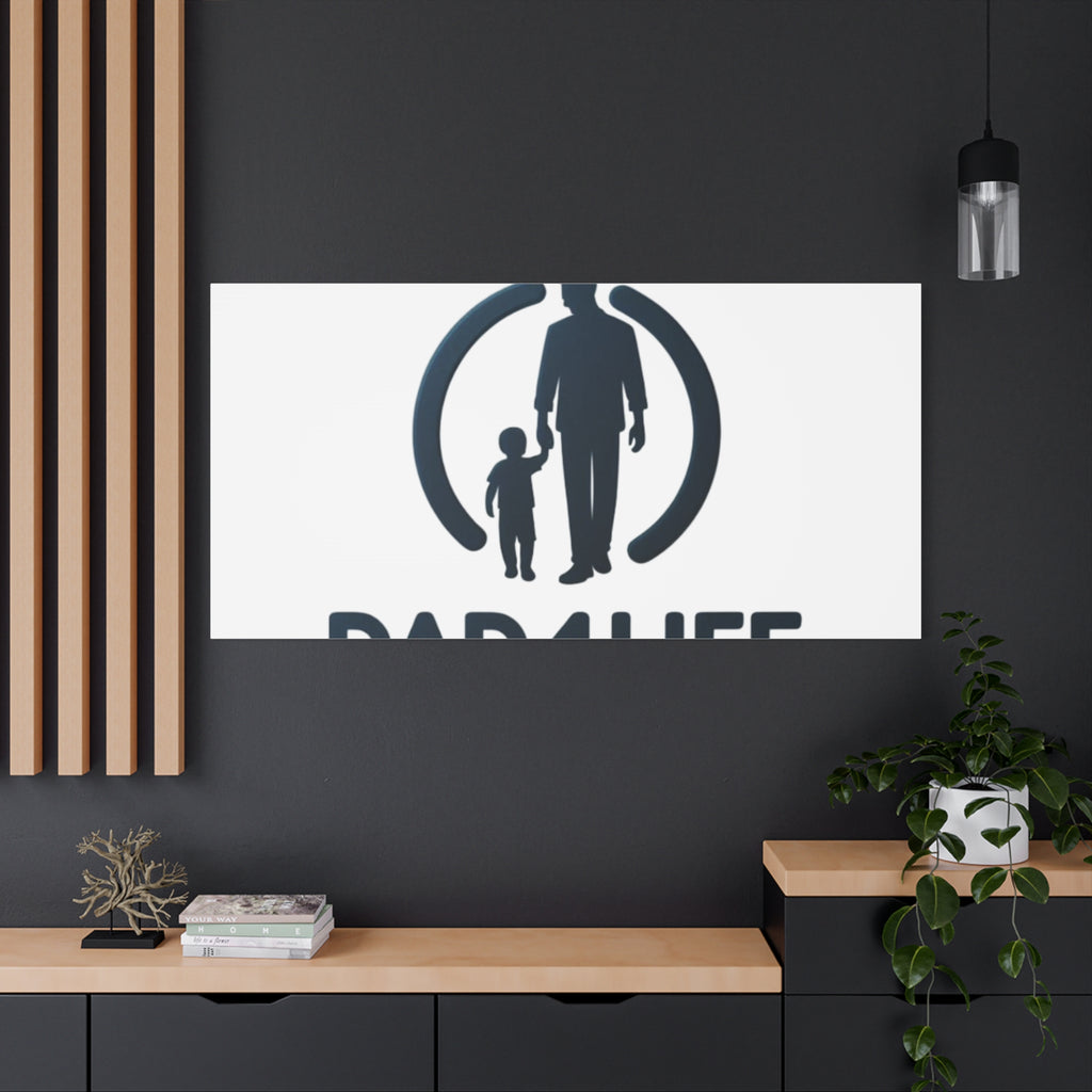 Canvas Wall Art — “DAD4LIFE” Father & Child Matte Stretched Canvas