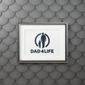 Dad 4 Life Fine Art Print (Passepartout Frame) — Father & Child Wall Art
