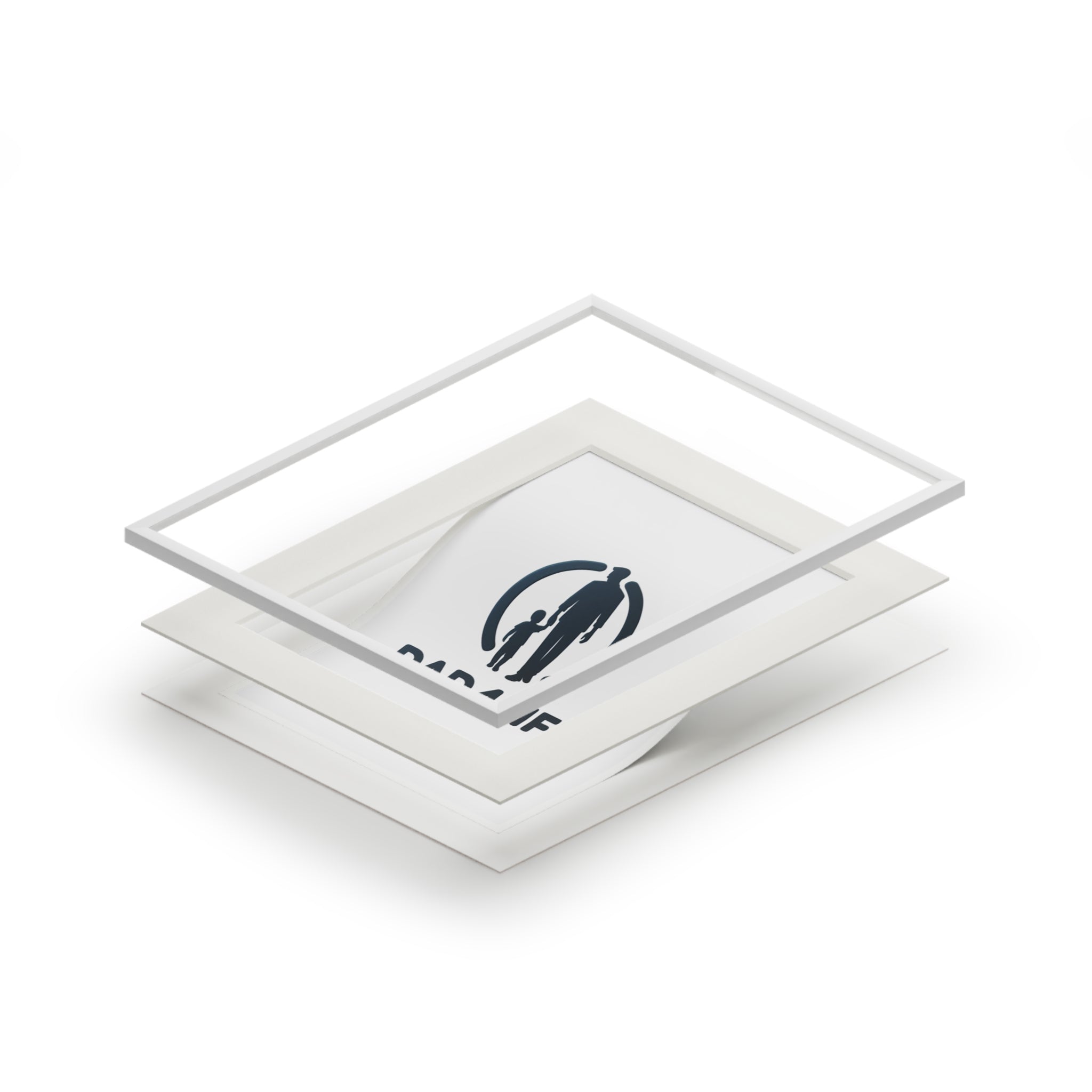 Dad 4 Life Fine Art Print (Passepartout Frame) — Father & Child Wall Art