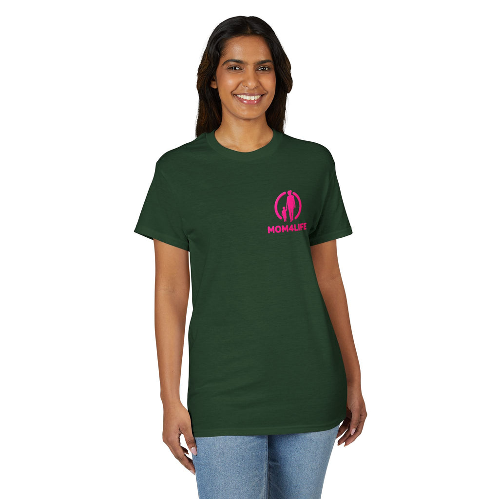 T-shirt « Mom Life » – Tee-shirt graphique silhouette de maman rose