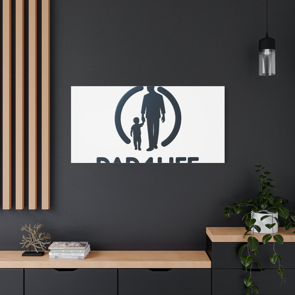 Canvas Wall Art — “DAD4LIFE” Father & Child Matte Stretched Canvas