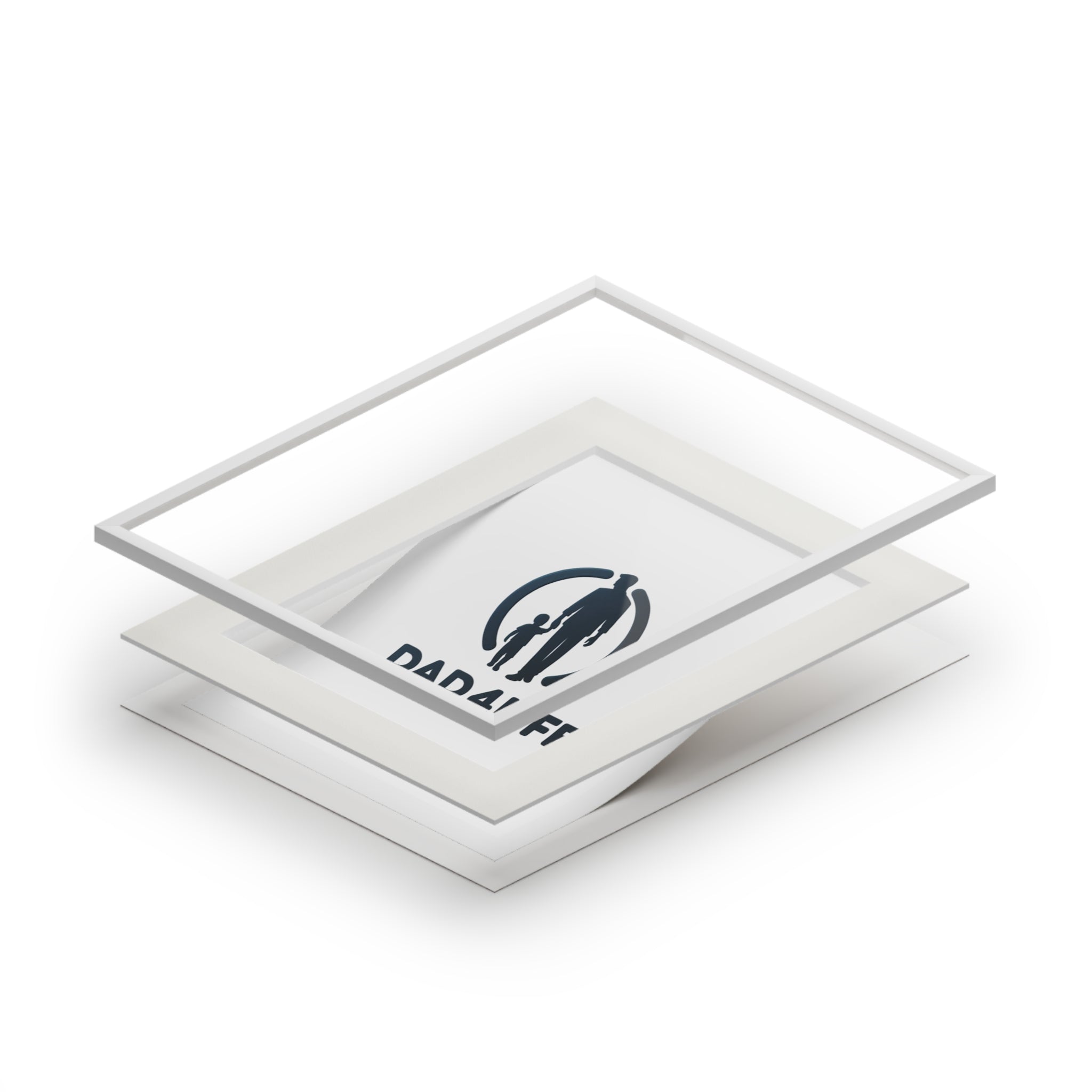 Dad 4 Life Fine Art Print (Passepartout Frame) — Father & Child Wall Art