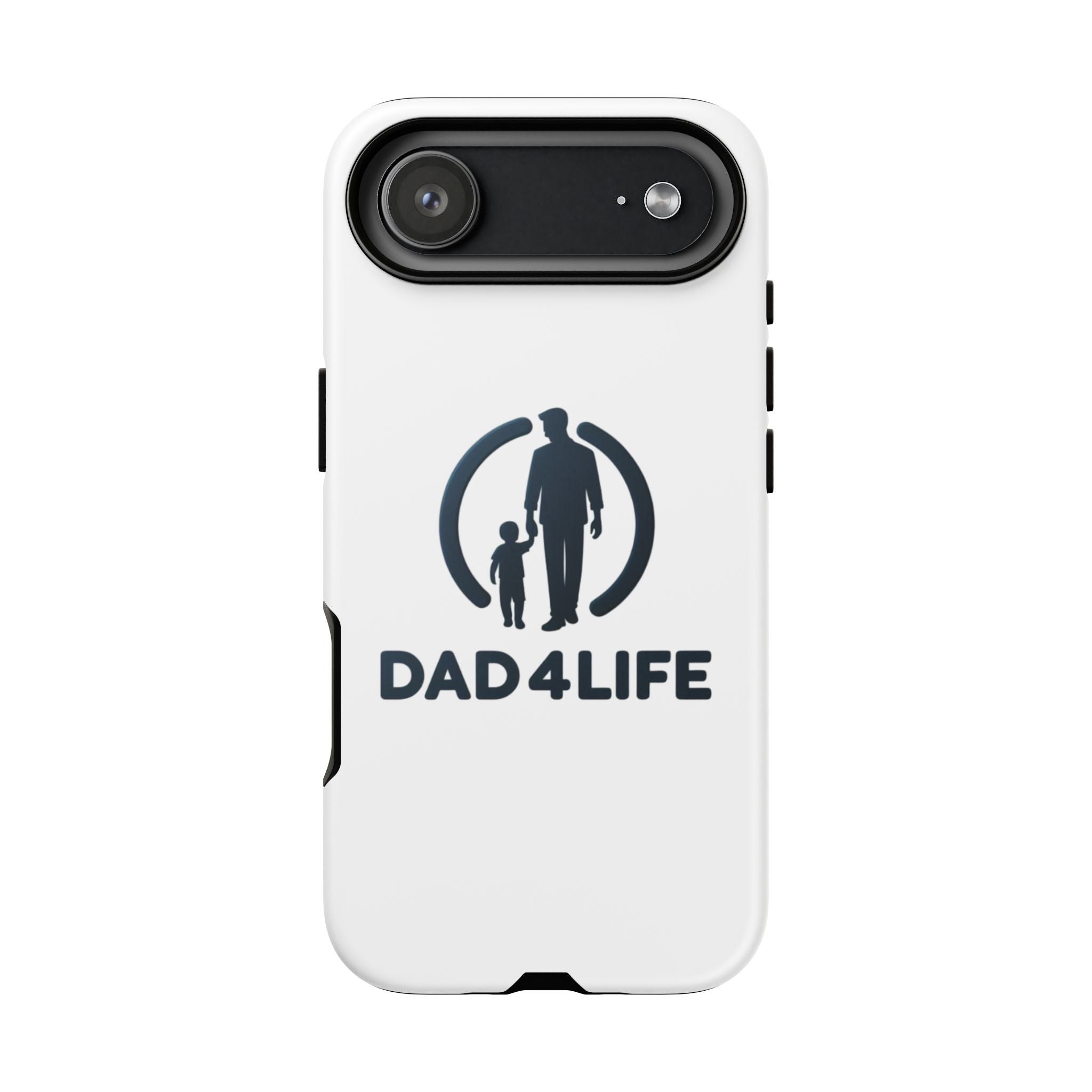 Funda protectora para teléfono Dad4Life — Funda protectora con silueta de padre e hijo