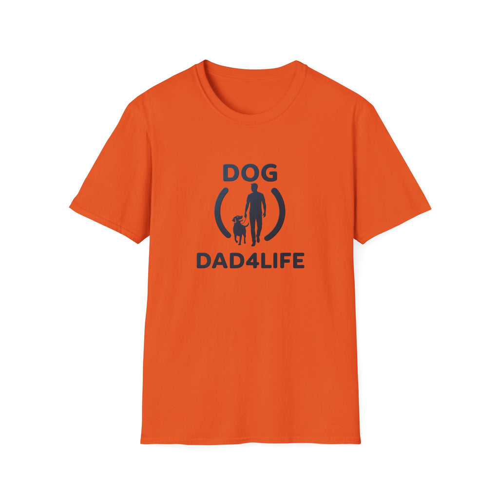 Dog Dad T-Shirt — "DOG DAD4LIFE" Graphic Tee for Dog Lovers