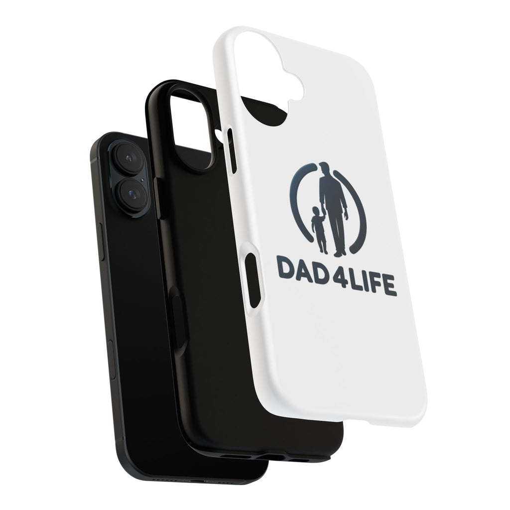 Funda protectora para teléfono Dad4Life — Funda protectora con silueta de padre e hijo