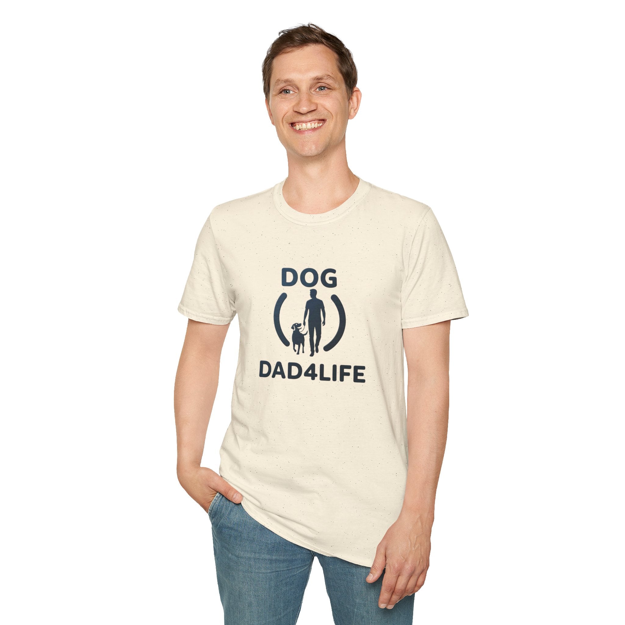 Dog Dad T-Shirt — "DOG DAD4LIFE" Graphic Tee for Dog Lovers