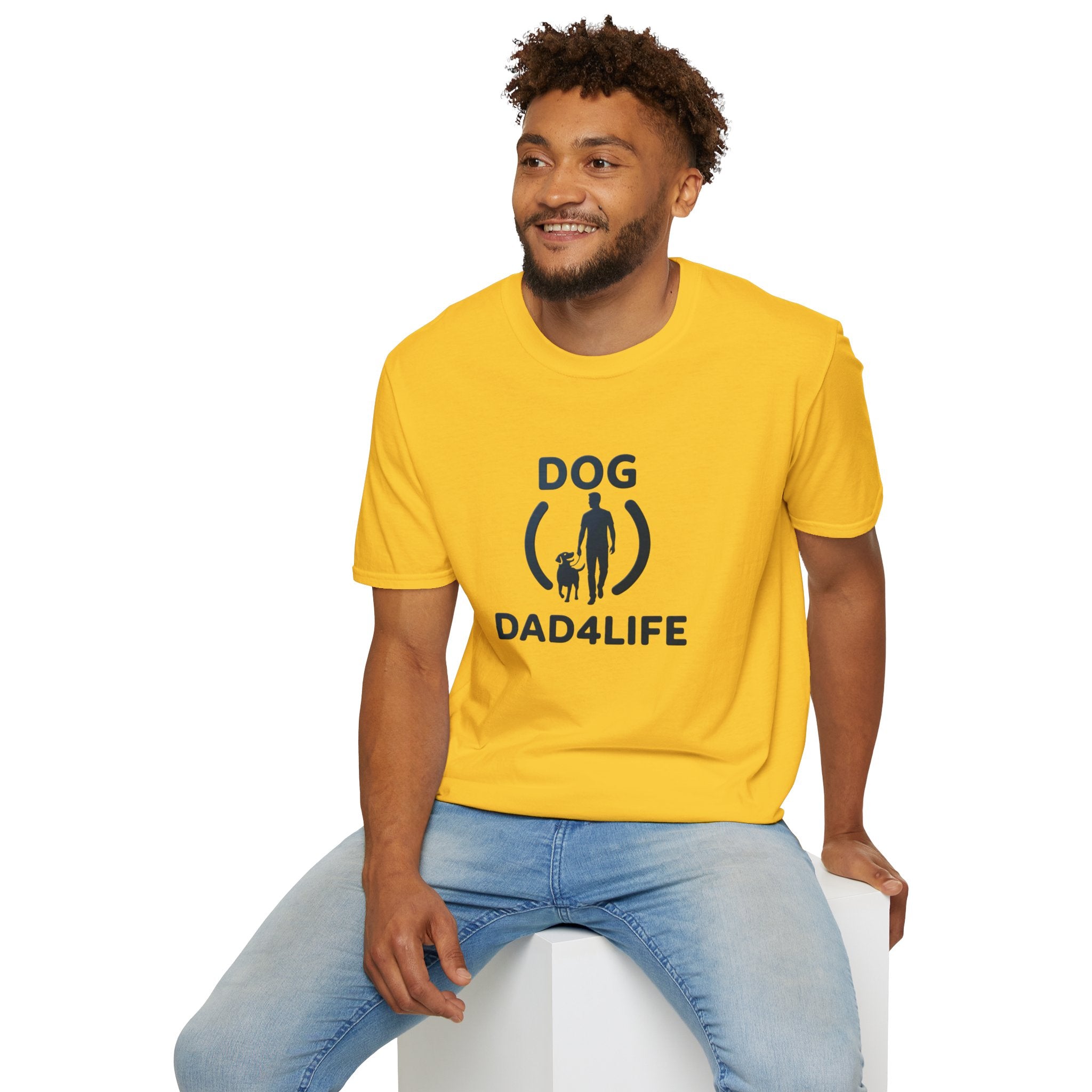 Dog Dad T-Shirt — "DOG DAD4LIFE" Graphic Tee for Dog Lovers