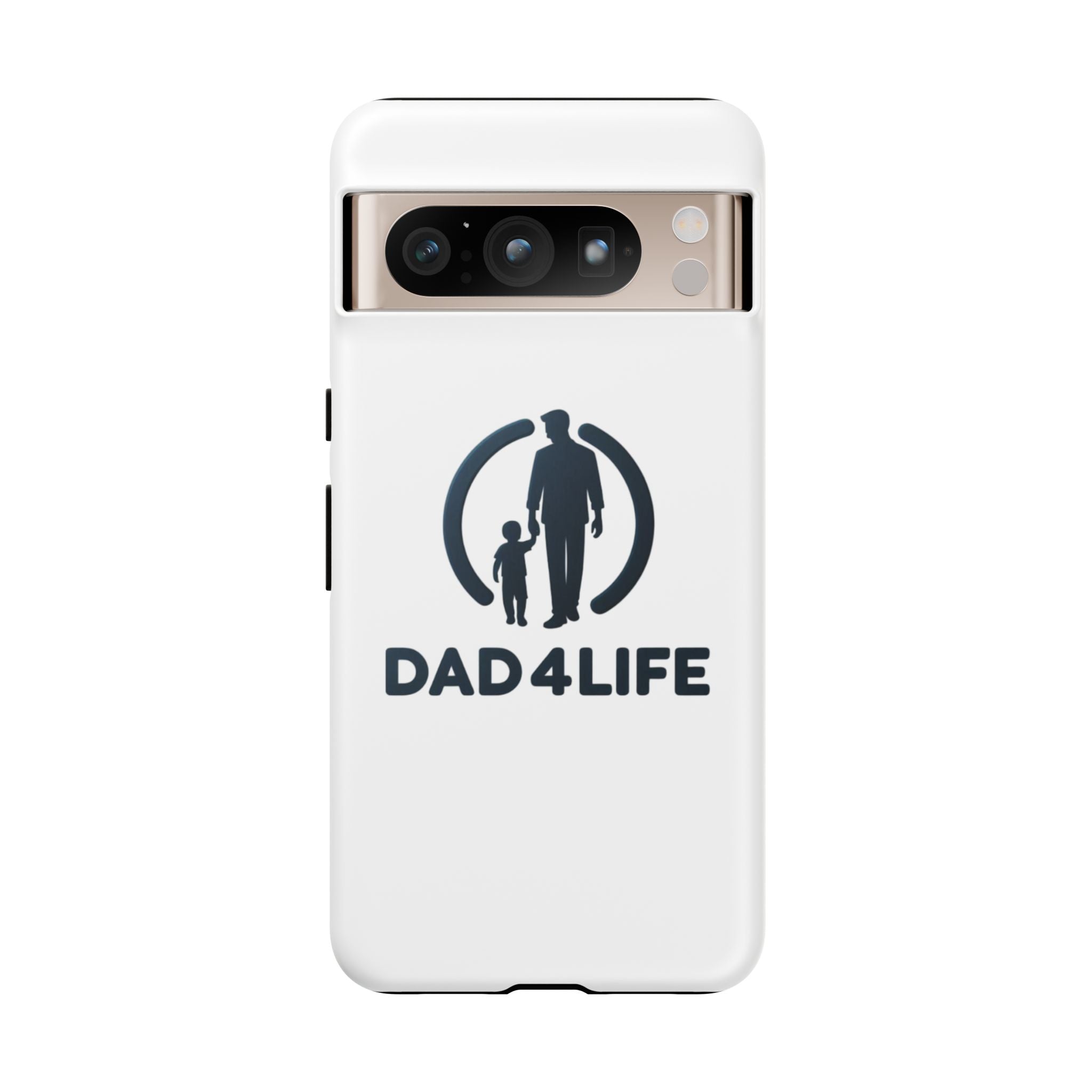 Funda protectora para teléfono Dad4Life — Funda protectora con silueta de padre e hijo