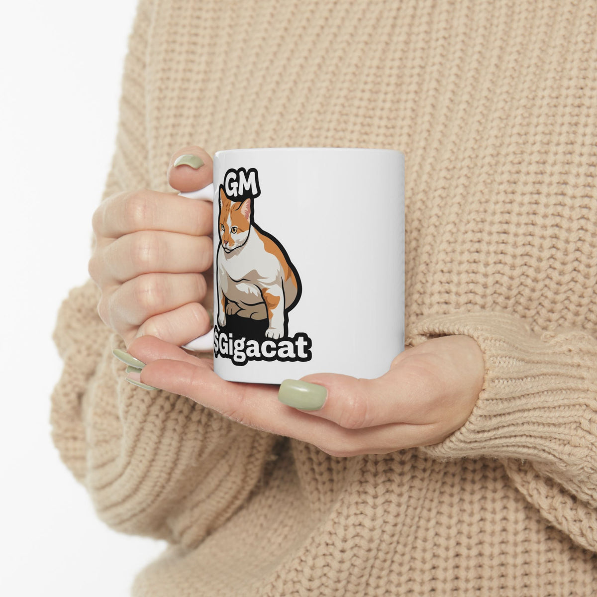 $Gigacat Ceramic Mug, (11oz, 15oz)