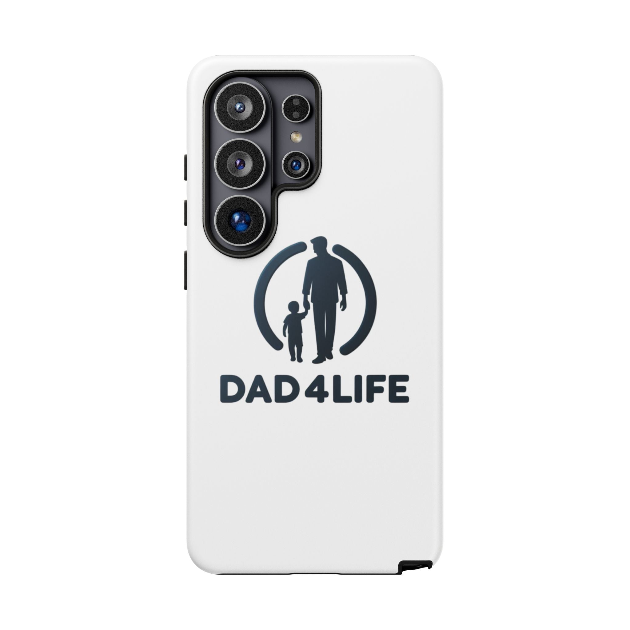 Funda protectora para teléfono Dad4Life — Funda protectora con silueta de padre e hijo