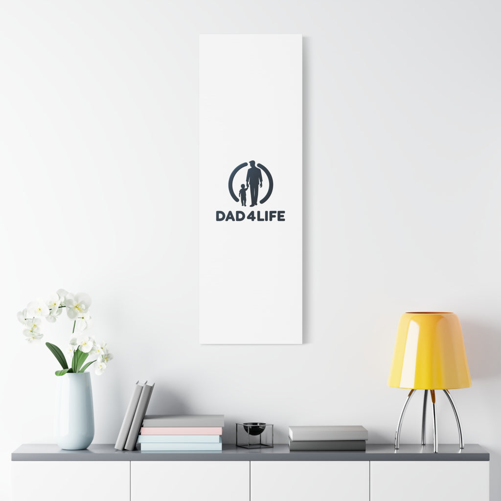 Canvas Wall Art — “DAD4LIFE” Father & Child Matte Stretched Canvas