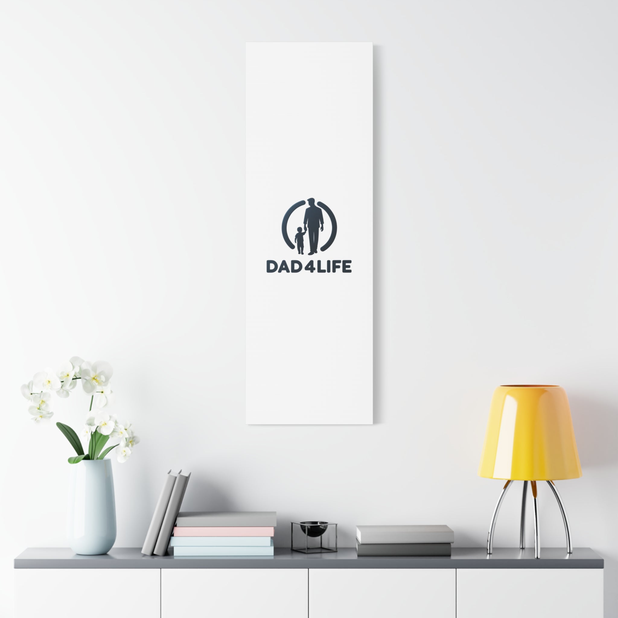 Canvas Wall Art — “DAD4LIFE” Father & Child Matte Stretched Canvas
