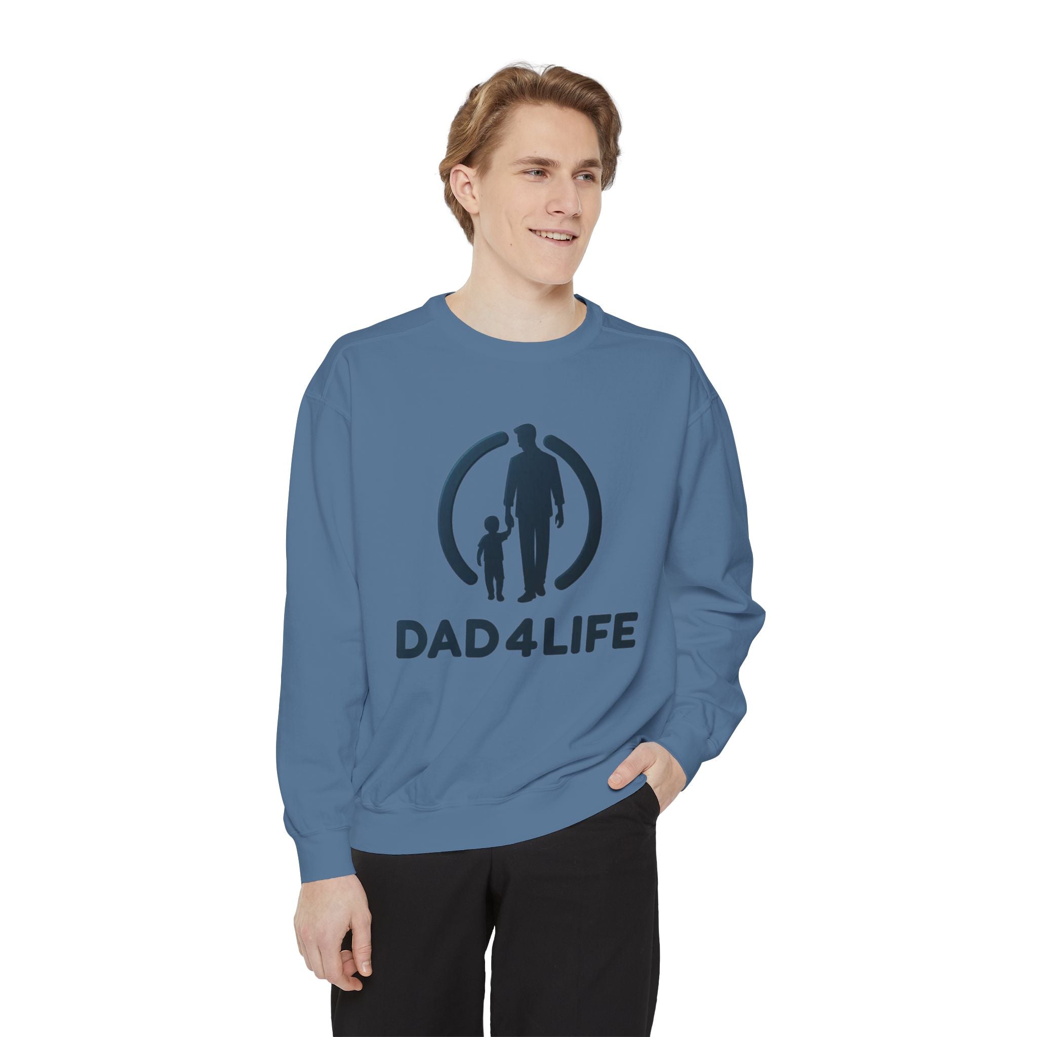 Sudadera Papá de por Vida — Cuello redondo con gráfico para Padre e Hijo