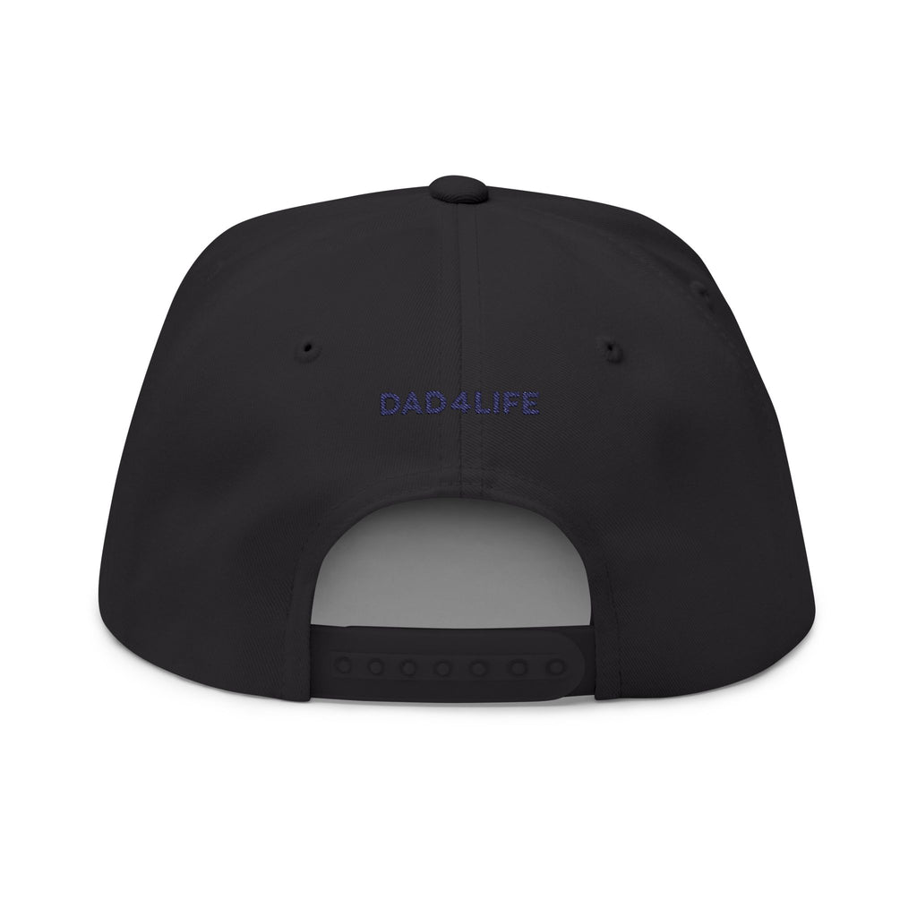 Dad4Life Embroidered Flat Bill Cap — Father & Child Logo Snapback