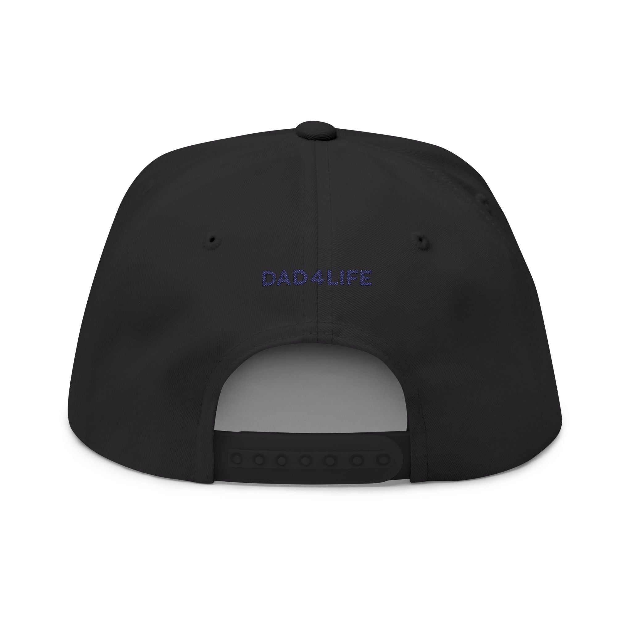 Dad4Life Embroidered Flat Bill Cap — Father & Child Logo Snapback
