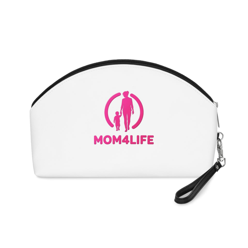 Makeup Bag — "MOM4LIFE" Pink Mom & Child Cosmetic Pouch