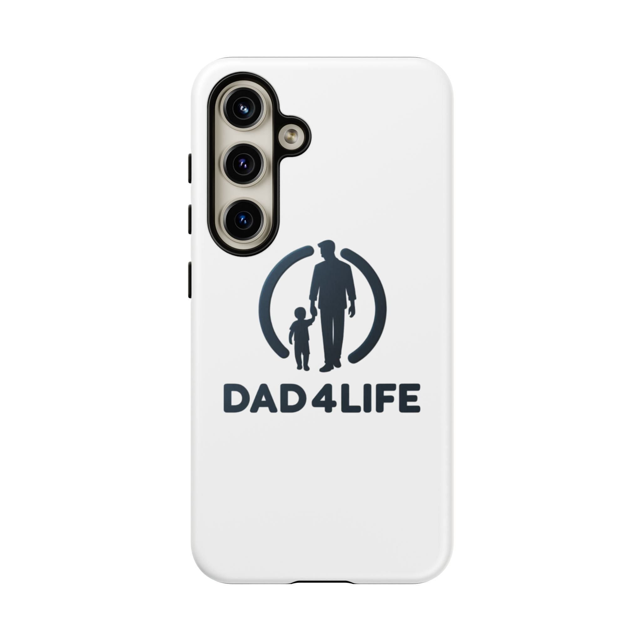 Funda protectora para teléfono Dad4Life — Funda protectora con silueta de padre e hijo