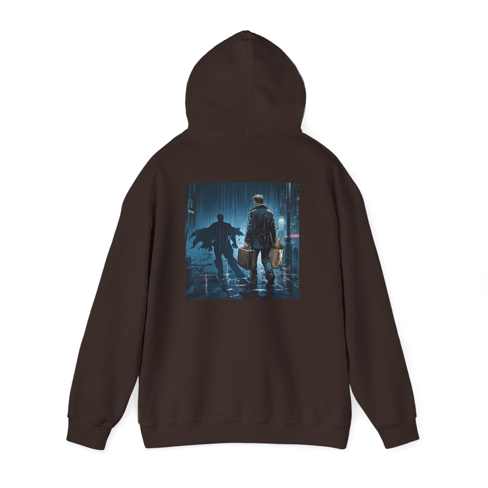 Dad 4 Life Hoodie — Father & Son Silhouette Pullover with Noir City Back Print