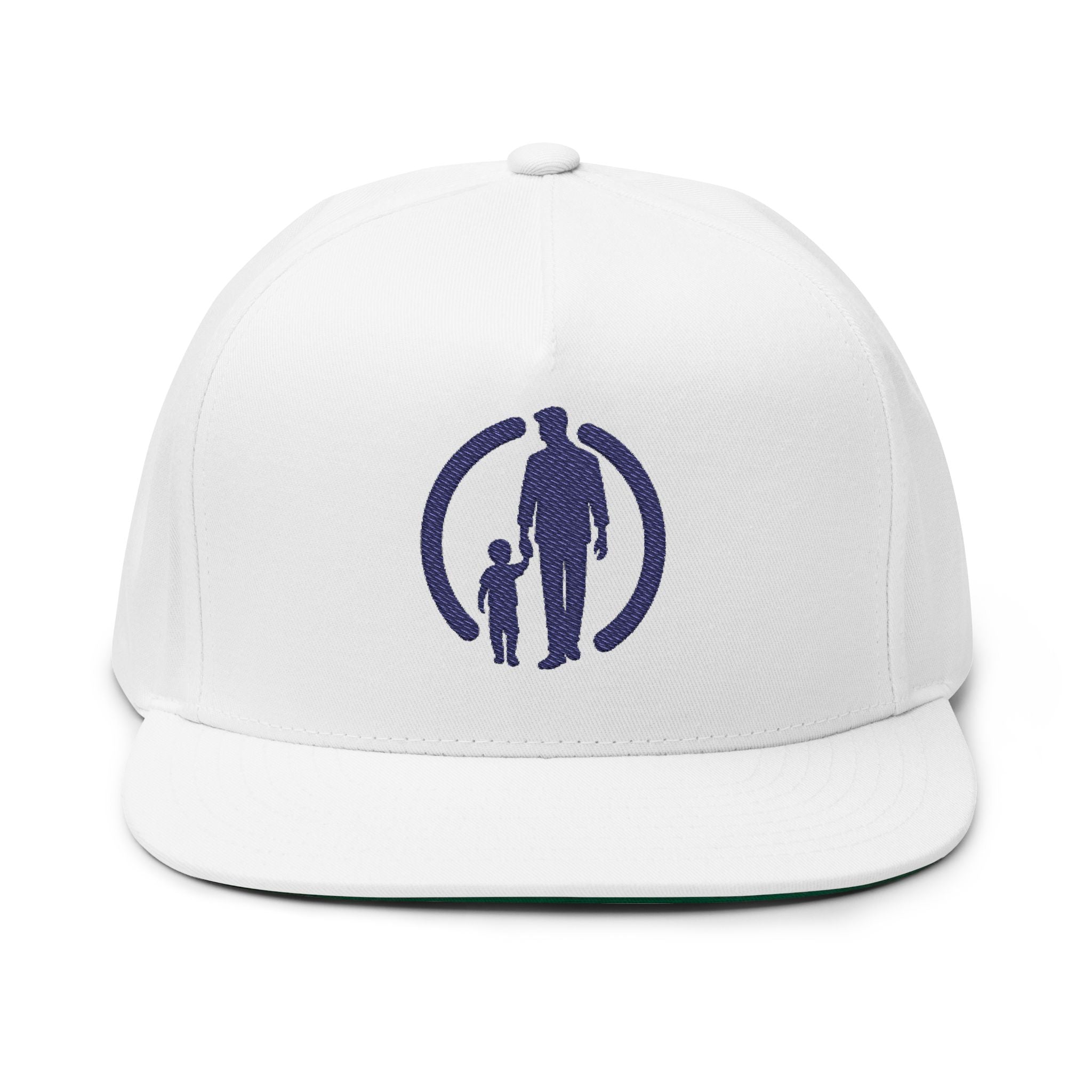 Dad4Life Embroidered Flat Bill Cap — Father & Child Logo Snapback