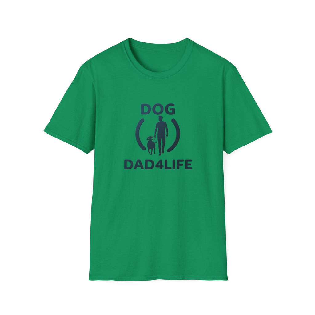 Dog Dad T-Shirt — "DOG DAD4LIFE" Graphic Tee for Dog Lovers