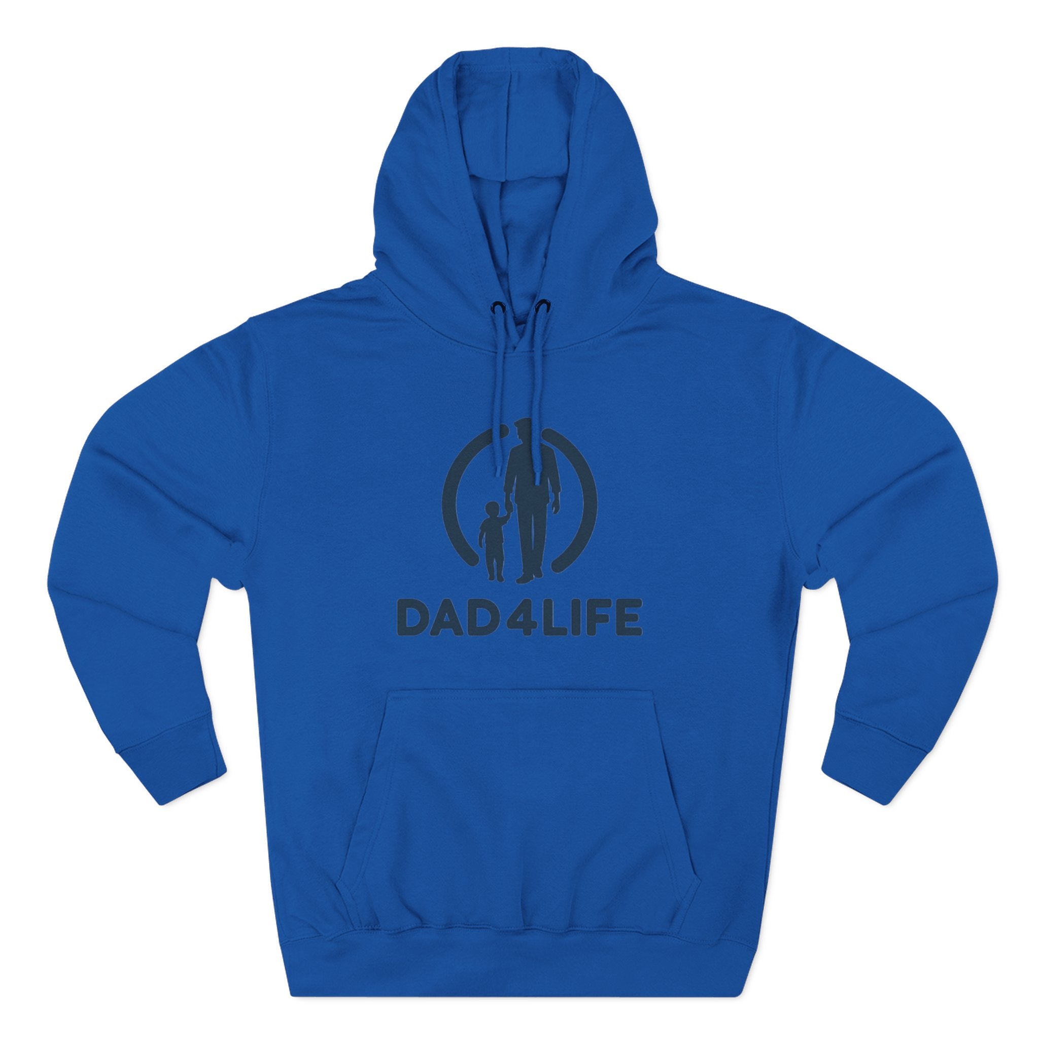 Dad 4 Life Hoodie — Father & Child Silhouette Fleece Pullover