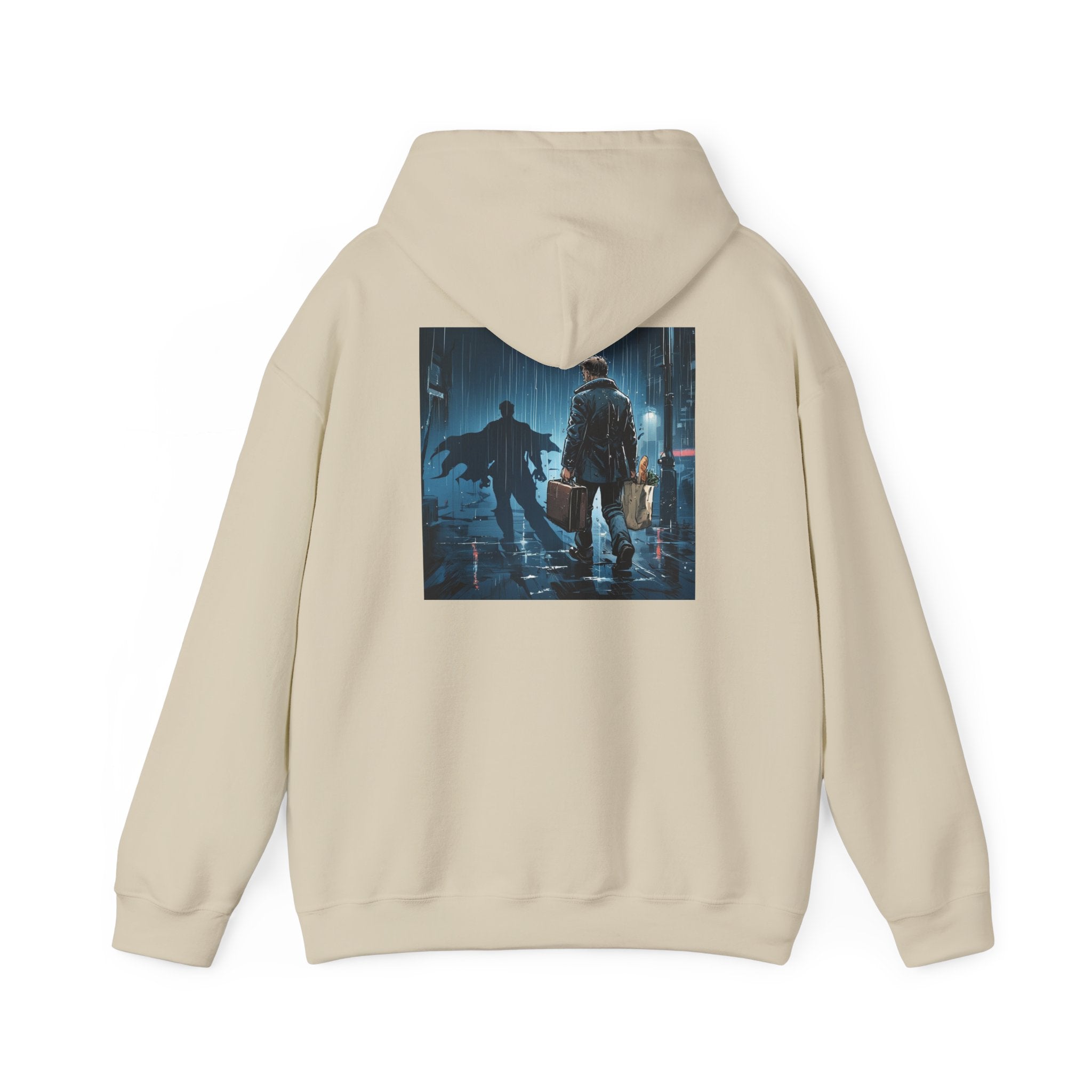 Dad 4 Life Hoodie — Father & Son Silhouette Pullover with Noir City Back Print