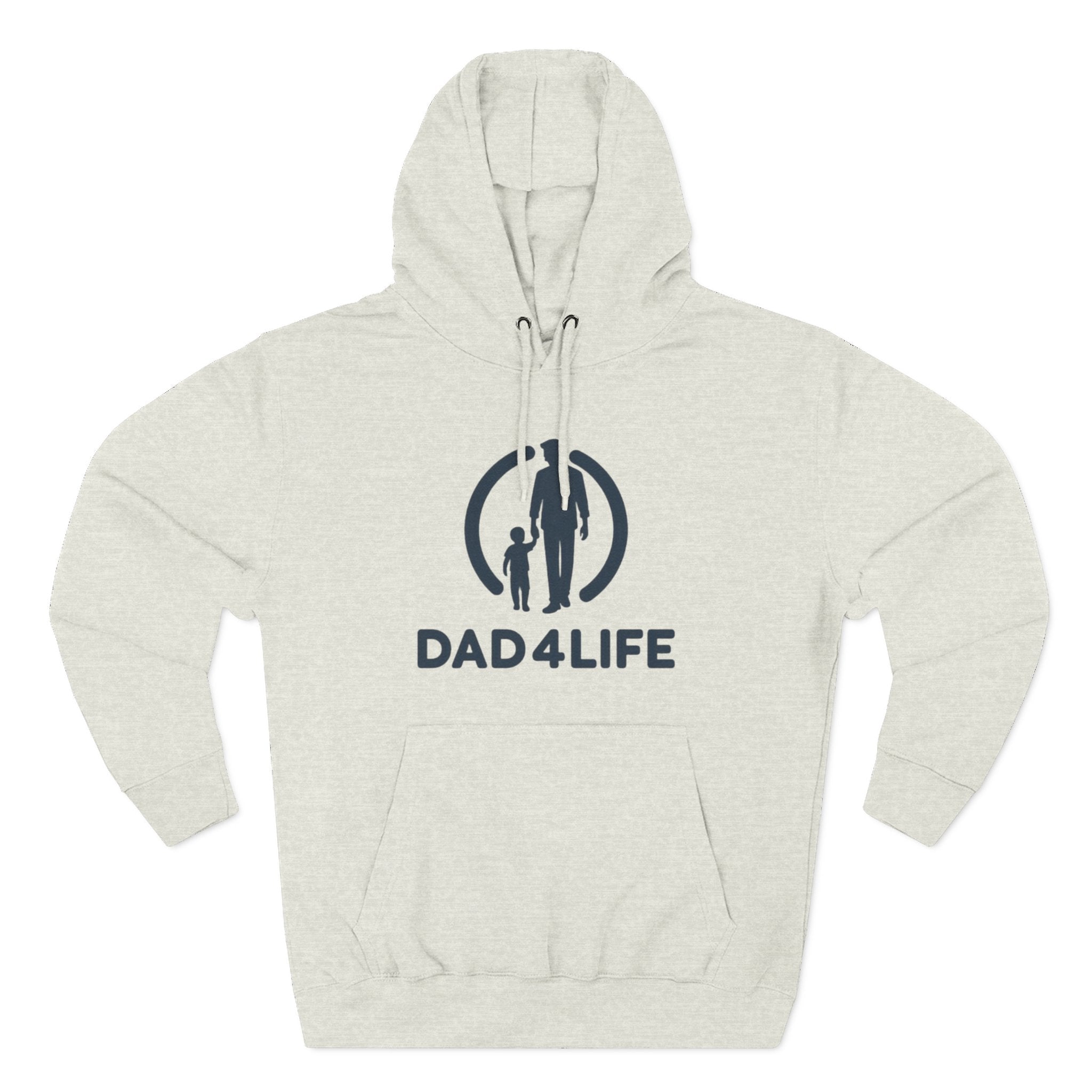 Dad 4 Life Hoodie — Father & Child Silhouette Fleece Pullover