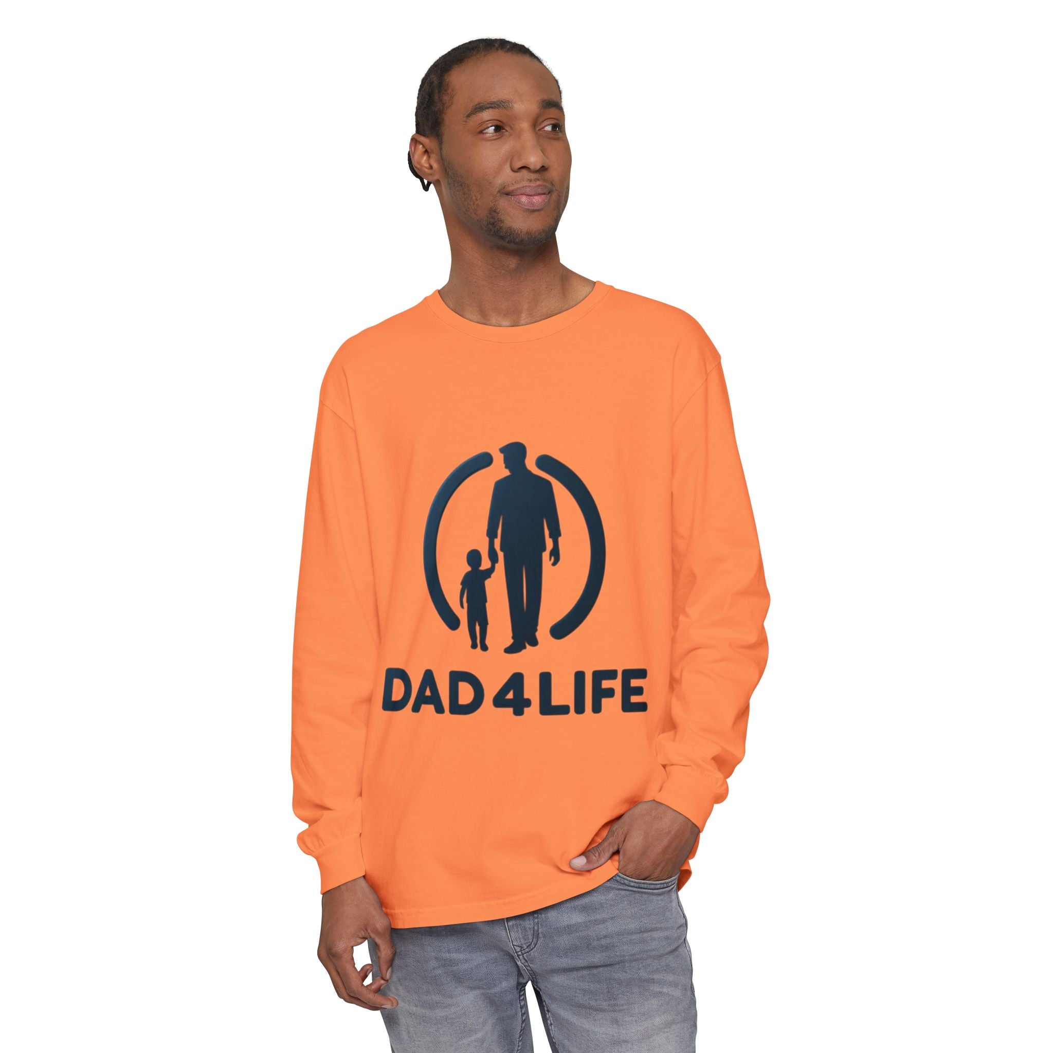 Dad 4 Life Long Sleeve Tee — Father & Son Graphic Shirt