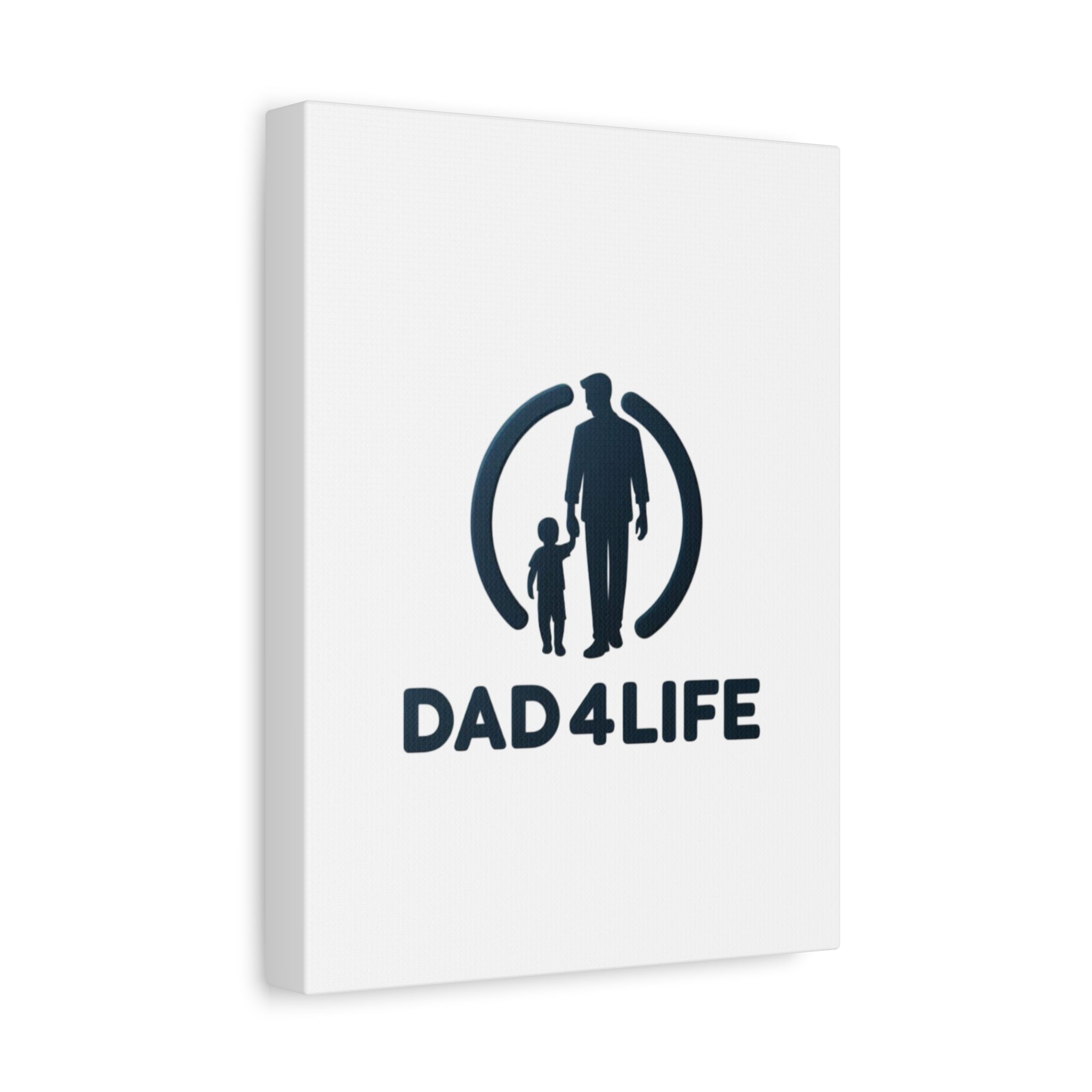 Canvas Wall Art — “DAD4LIFE” Father & Child Matte Stretched Canvas