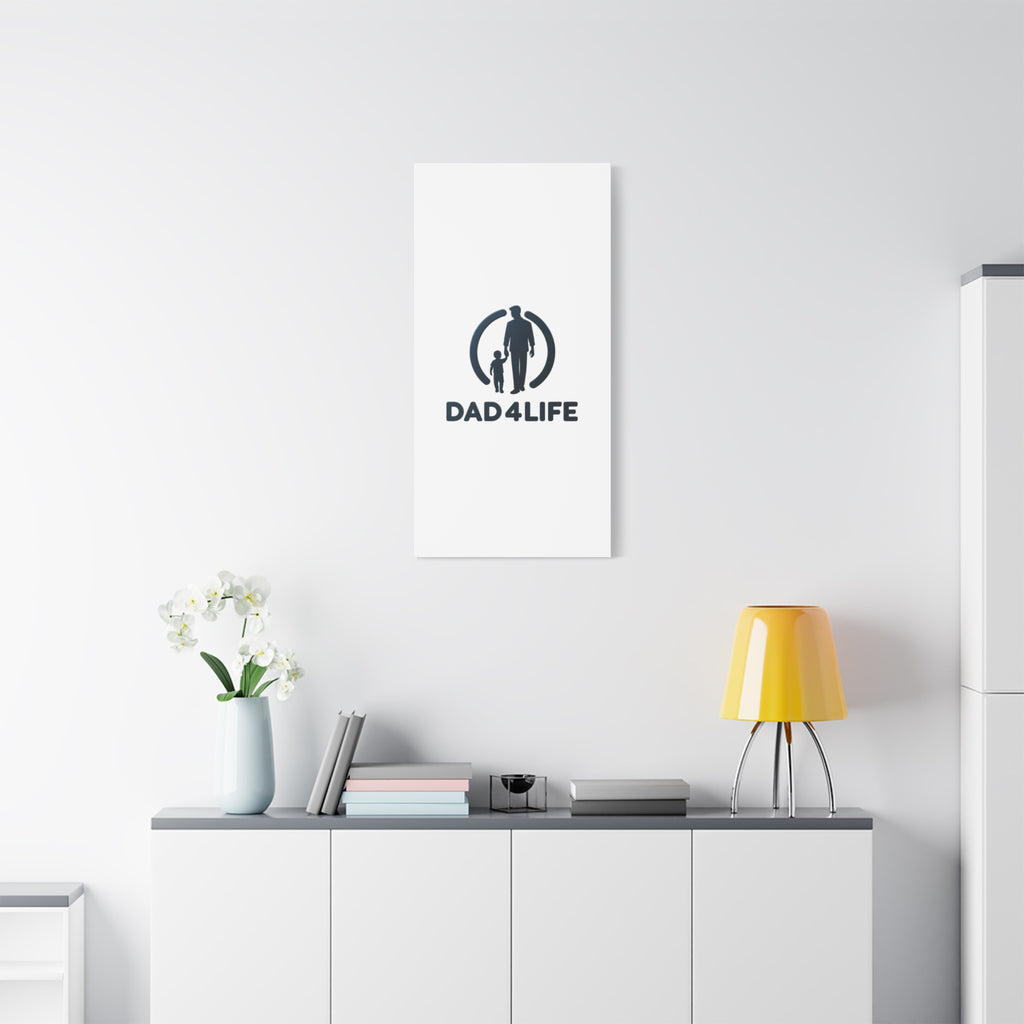 Canvas Wall Art — “DAD4LIFE” Father & Child Matte Stretched Canvas