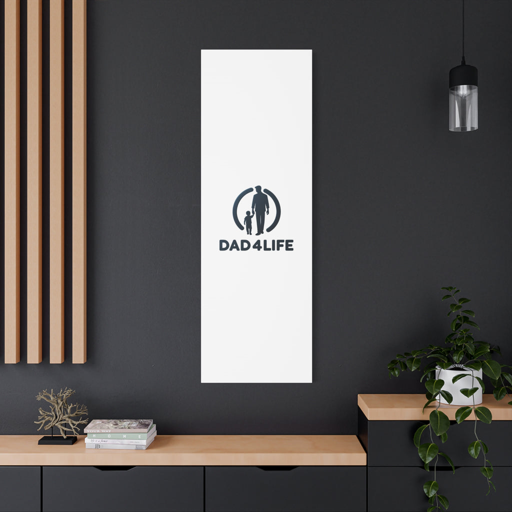 Canvas Wall Art — “DAD4LIFE” Father & Child Matte Stretched Canvas