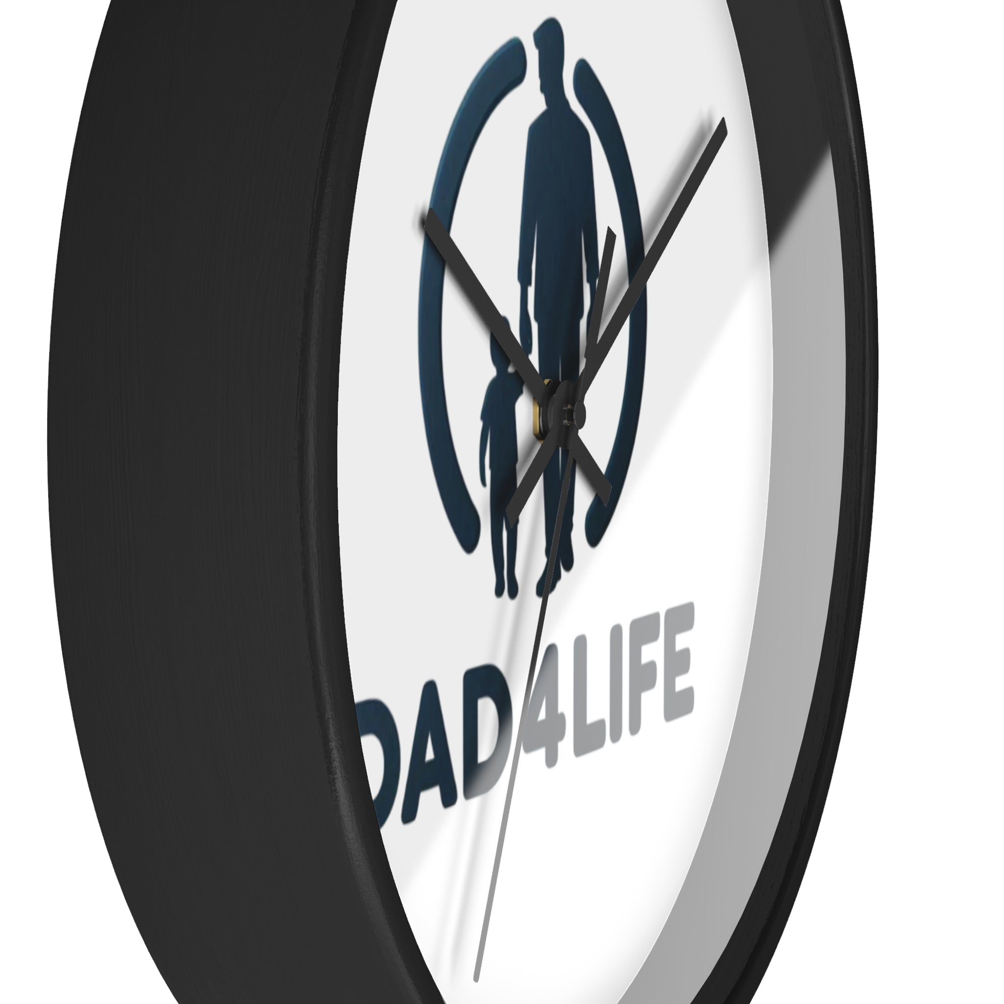 Dad4Life Wall Clock — Father & Child Silhouette Decorative Clock, Gift for Dads (Father's Day)